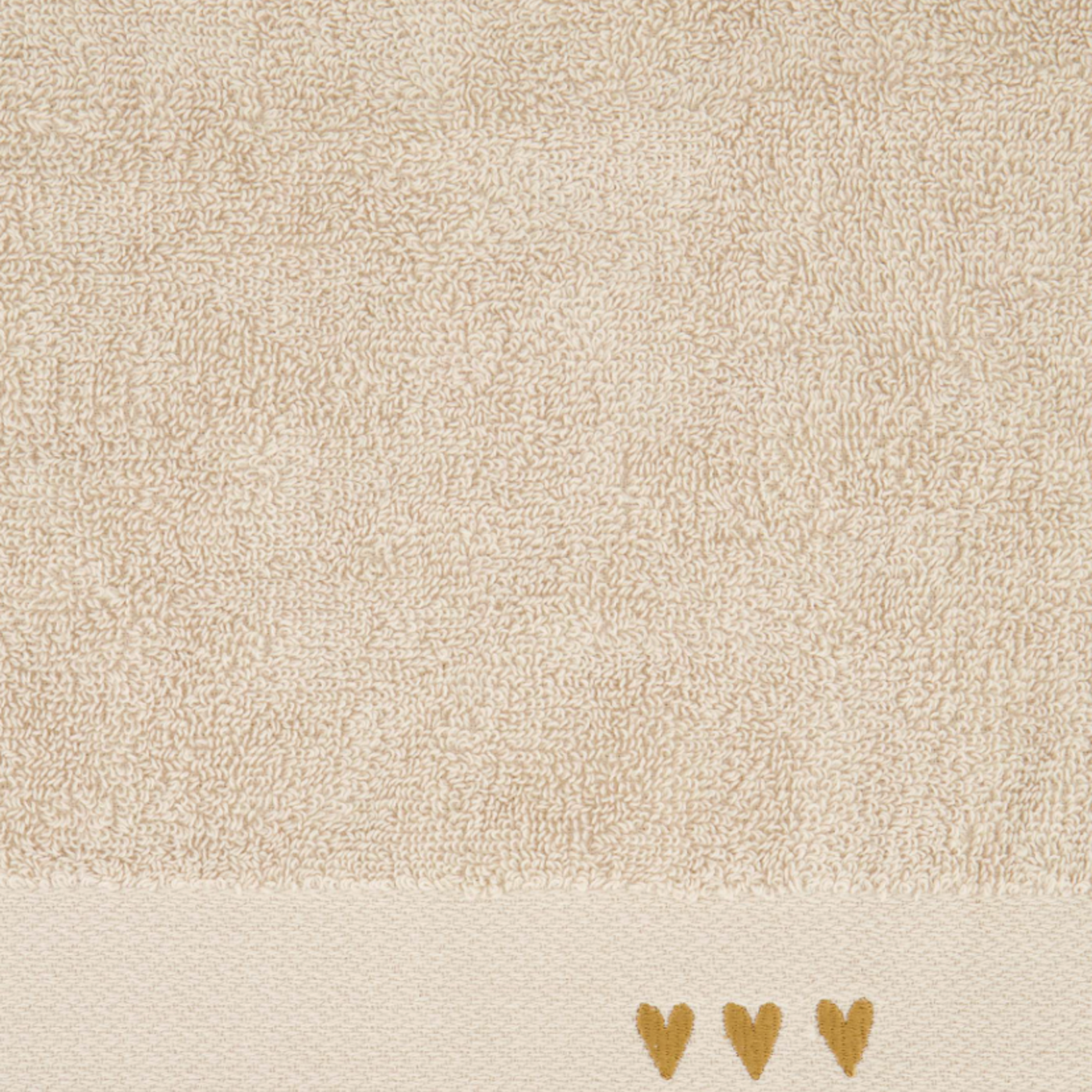 ZUSSS ZUSSS - Keukenset streep hartjes rose/zand