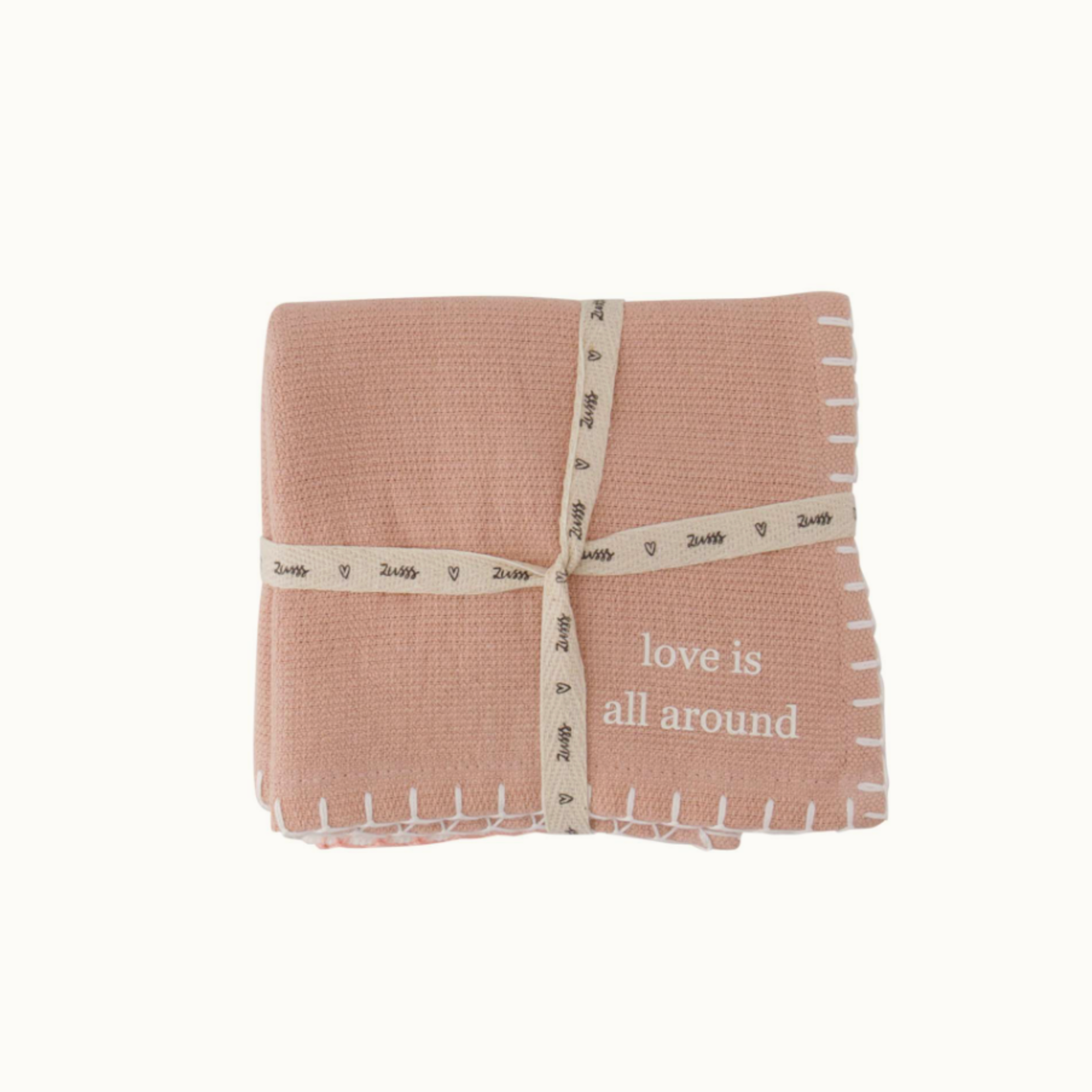 ZUSSS ZUSSS - Set van 2 vaatdoekjes hartjes love is all around