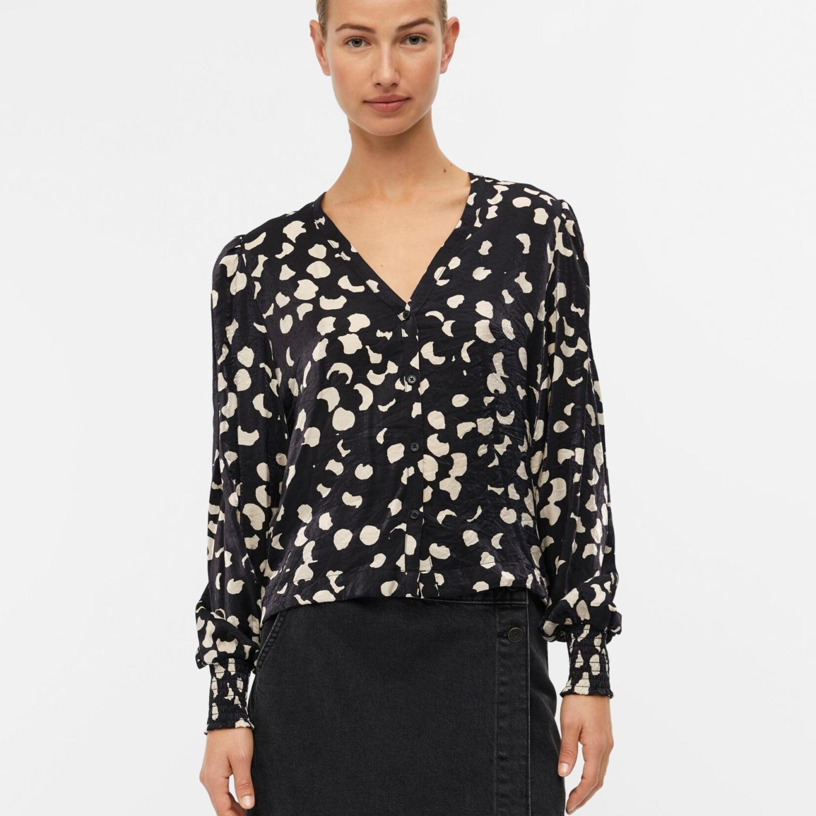 OBJECT OBJECT - Top Omika black/sandshell MAAT 36