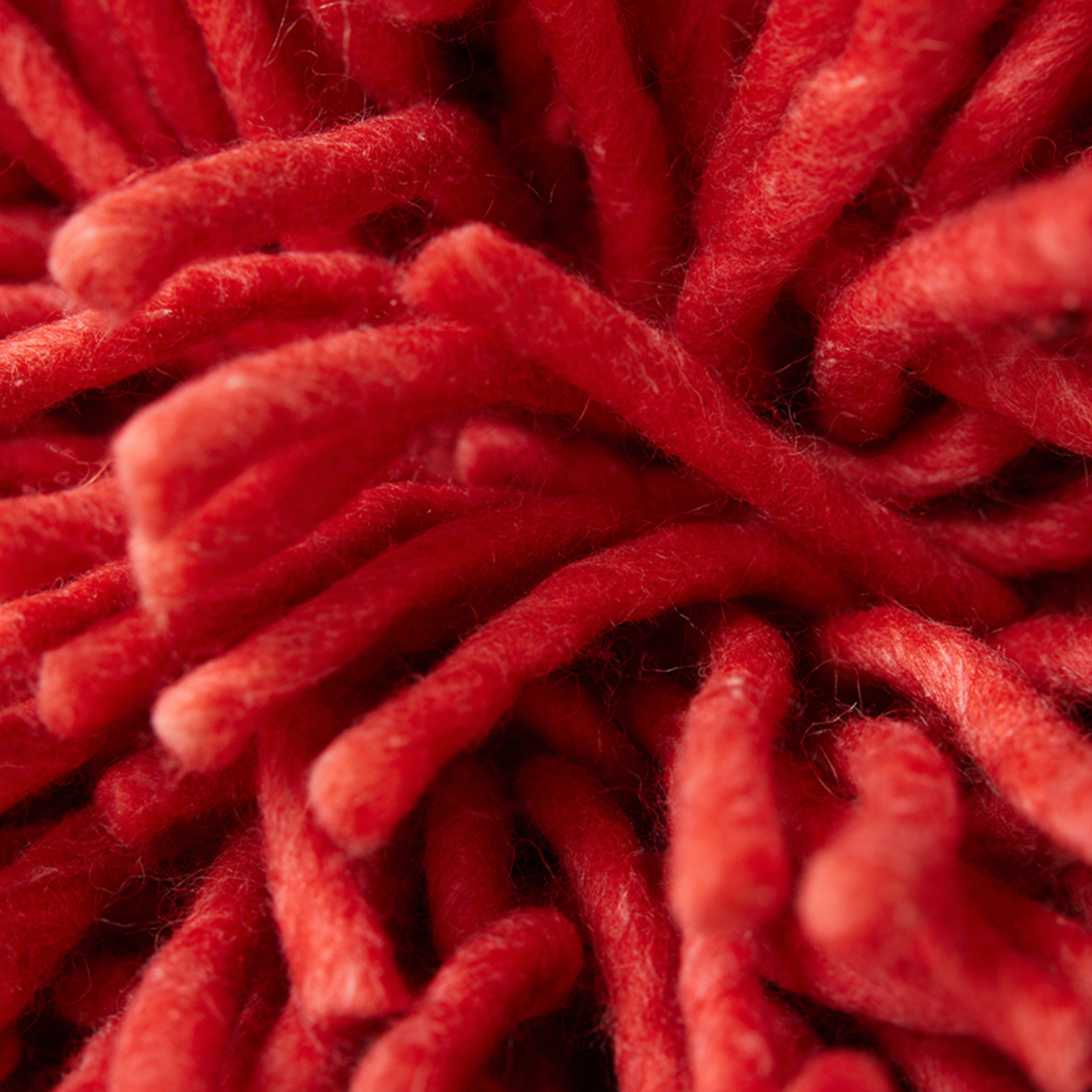 HKLIVING HKLIVING - Kussen wol kersenrood 50x50cm TCU0001