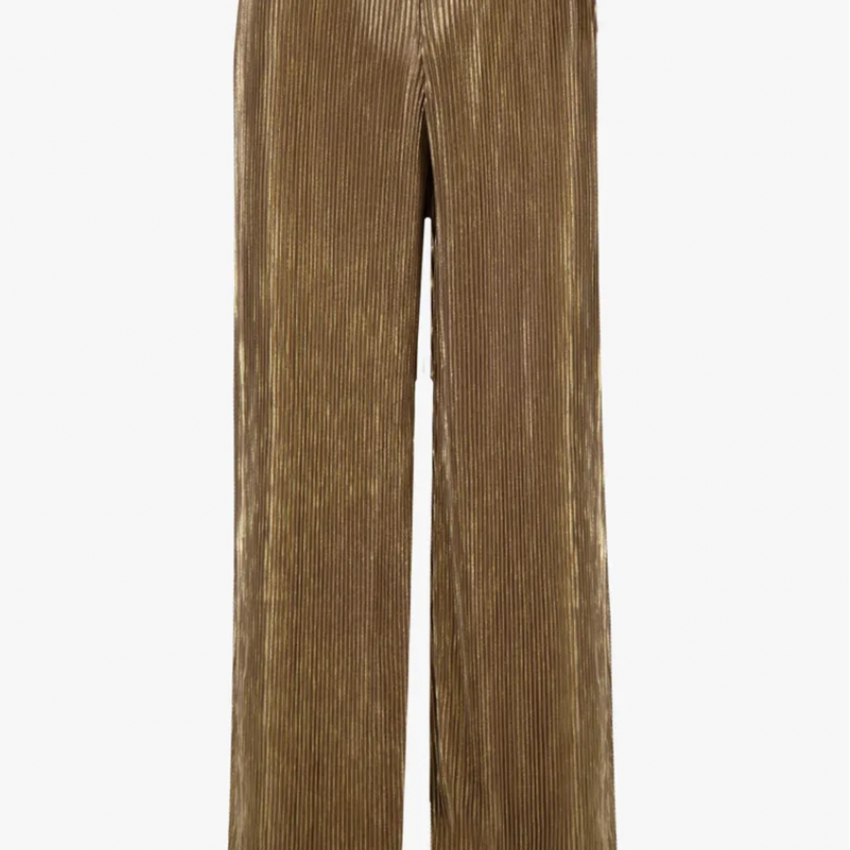 ZUSSS ZUSSS - Plissee broek champagne goud MAAT L
