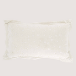 ZUSSS ZUSSS - Kussen bloem kralen 50x30cm zand/wit