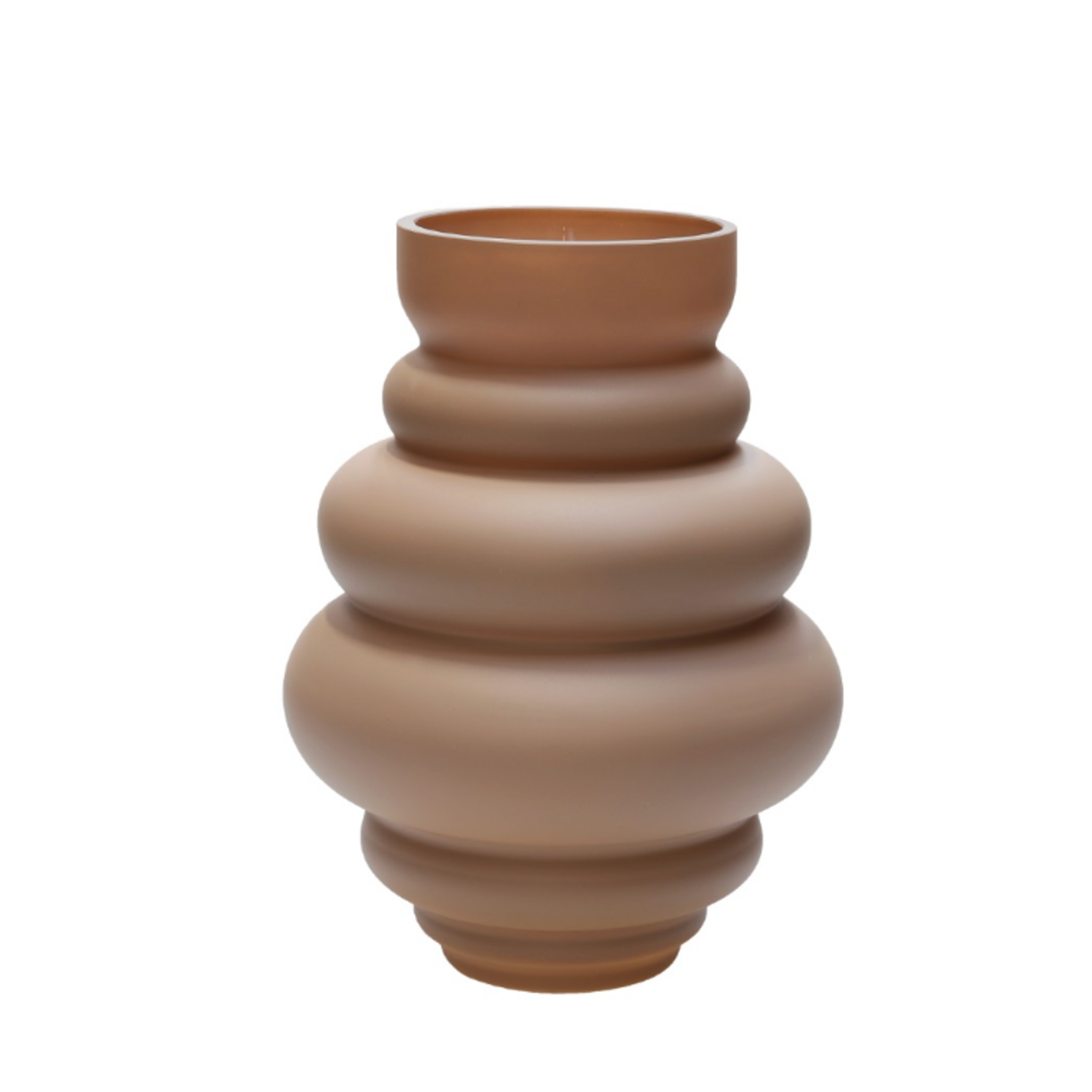 -- Vaas glas Maputo  mat zand  Ø18 x H24 cm