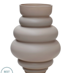 -- Vaas glas Maputo M mat ivoor Ø22 x H30 cm