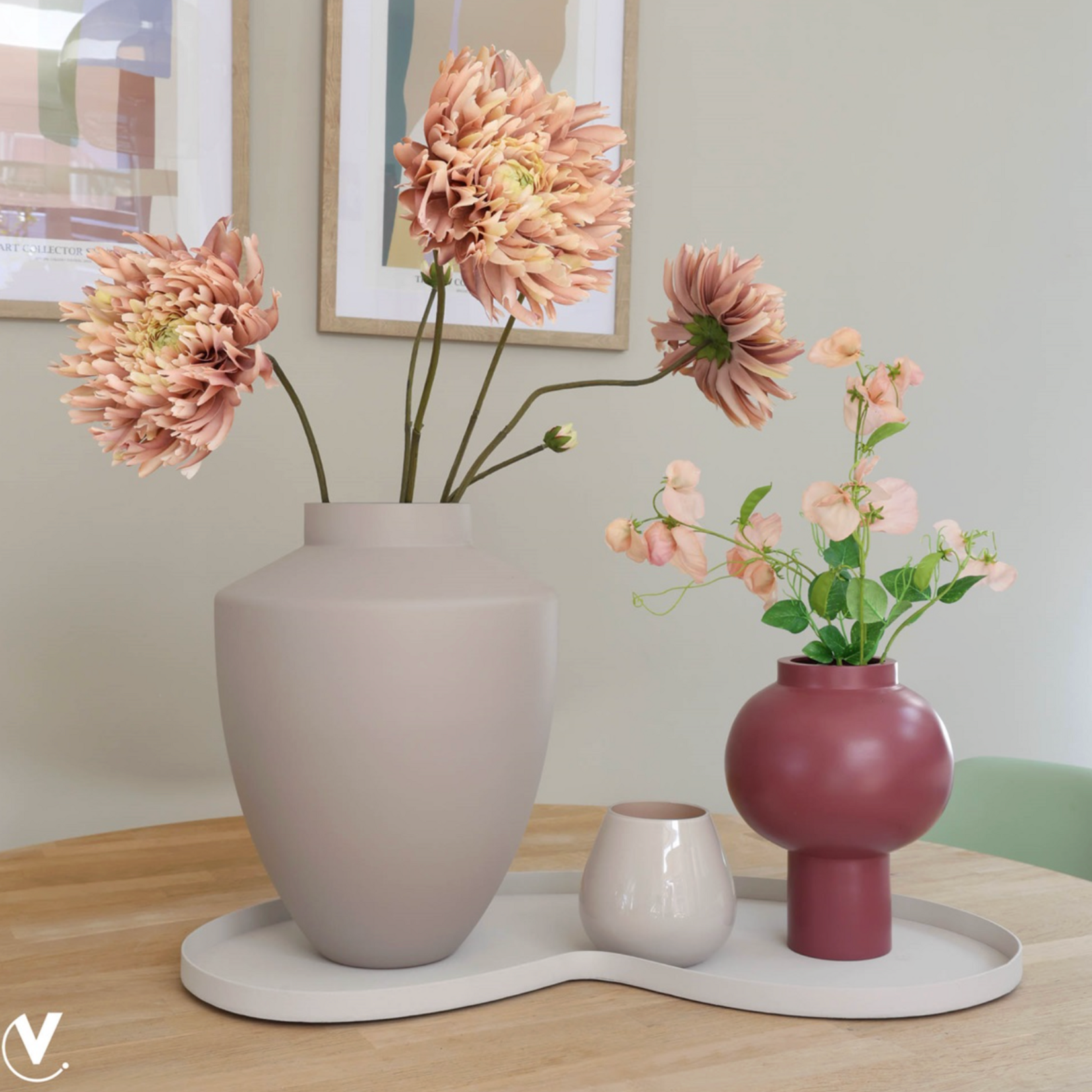 -- Dienblad Villeta M ivory L67,5 x B36 x H2 cm