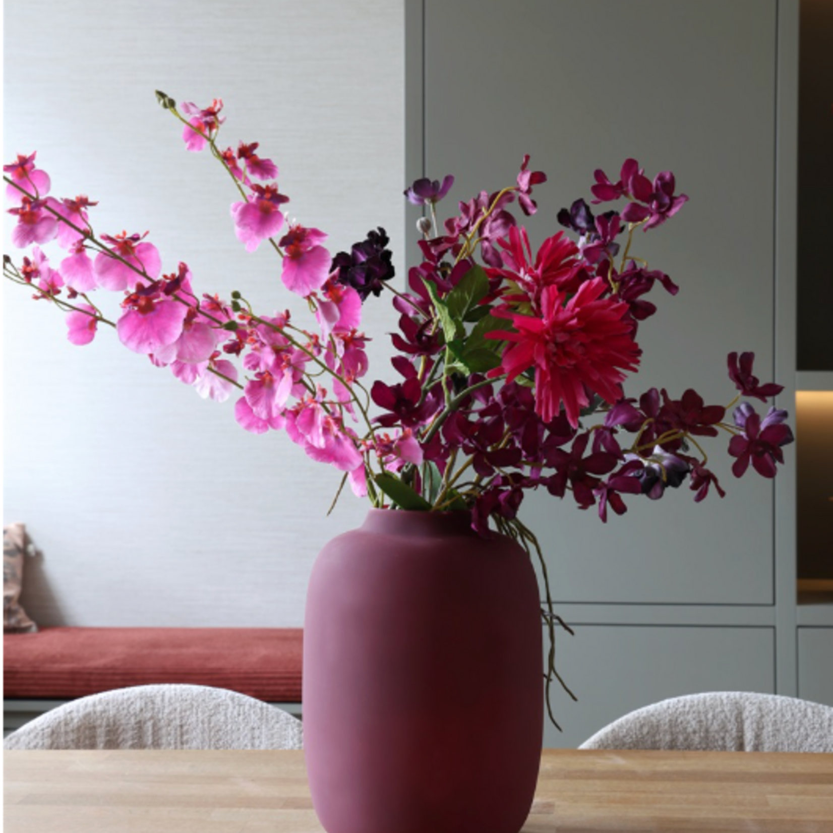 -- Vaas glas Artic S mat violet Ø21 x H29 cm