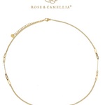 ROSE & CAMELLIA ROSE & CAMELLIA - Ketting goud marije 42+5cm