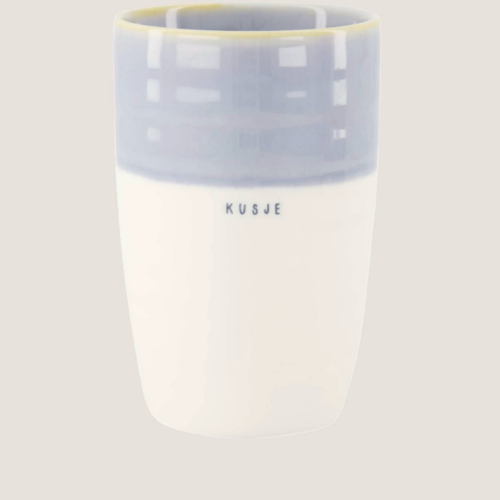 ZUSSS ZUSSS - Mok L kusje wit/lichtblauw