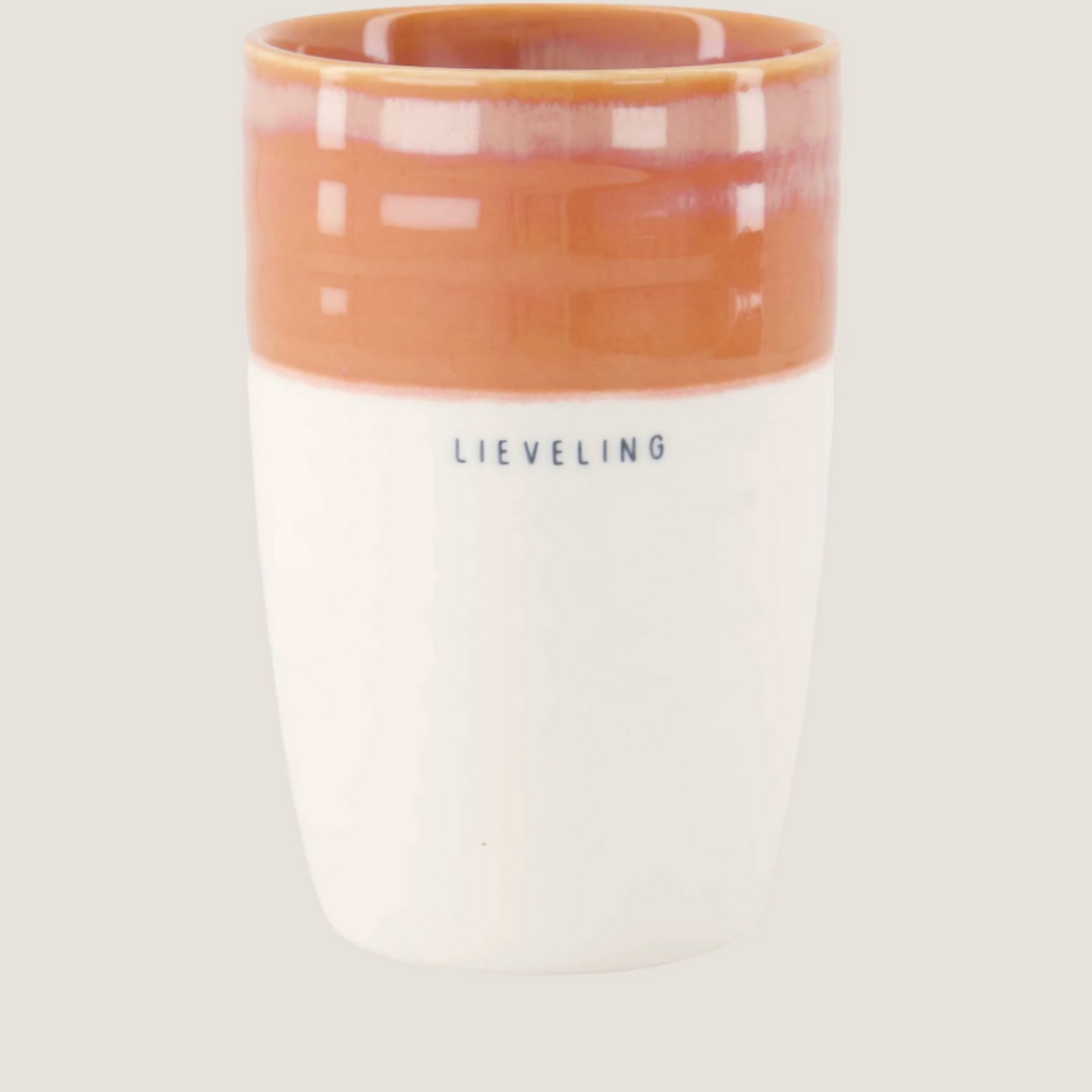 ZUSSS ZUSSS - Mok L lieveling wit/donkerroze