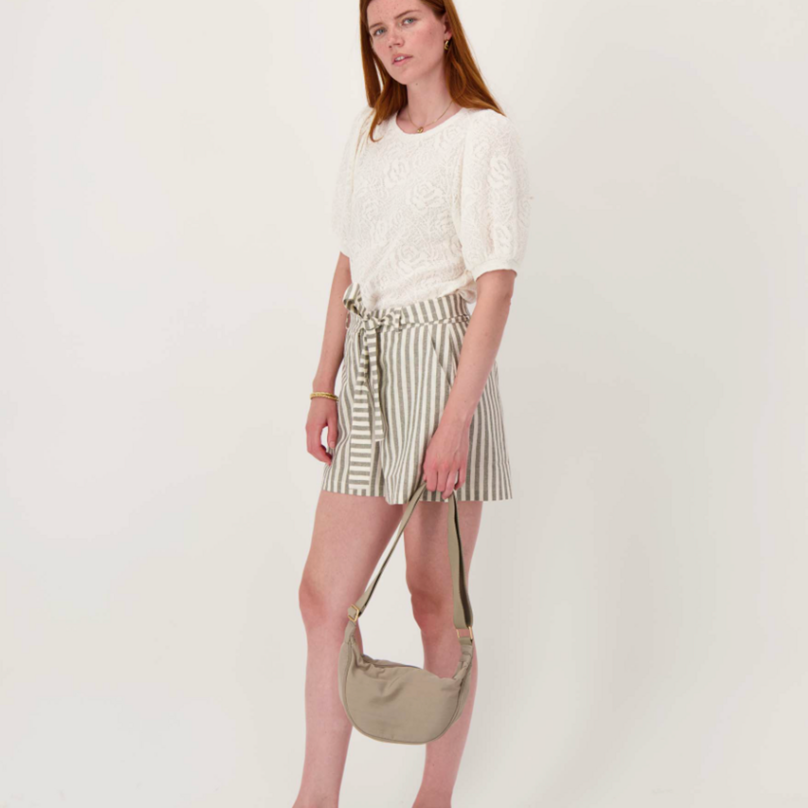 ZUSSS ZUSSS - Nylon fanny pack soft sand