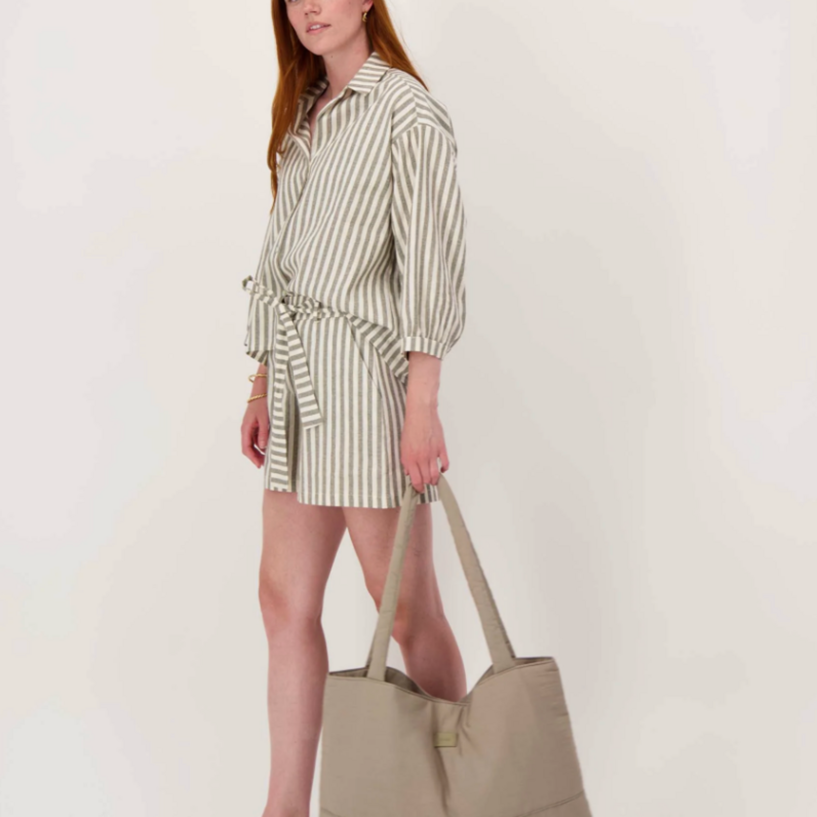 ZUSSS ZUSSS - Nylon  shopper bulky soft sand