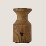 ZUSSS ZUSSS - Kandelaar hout hartje naturel