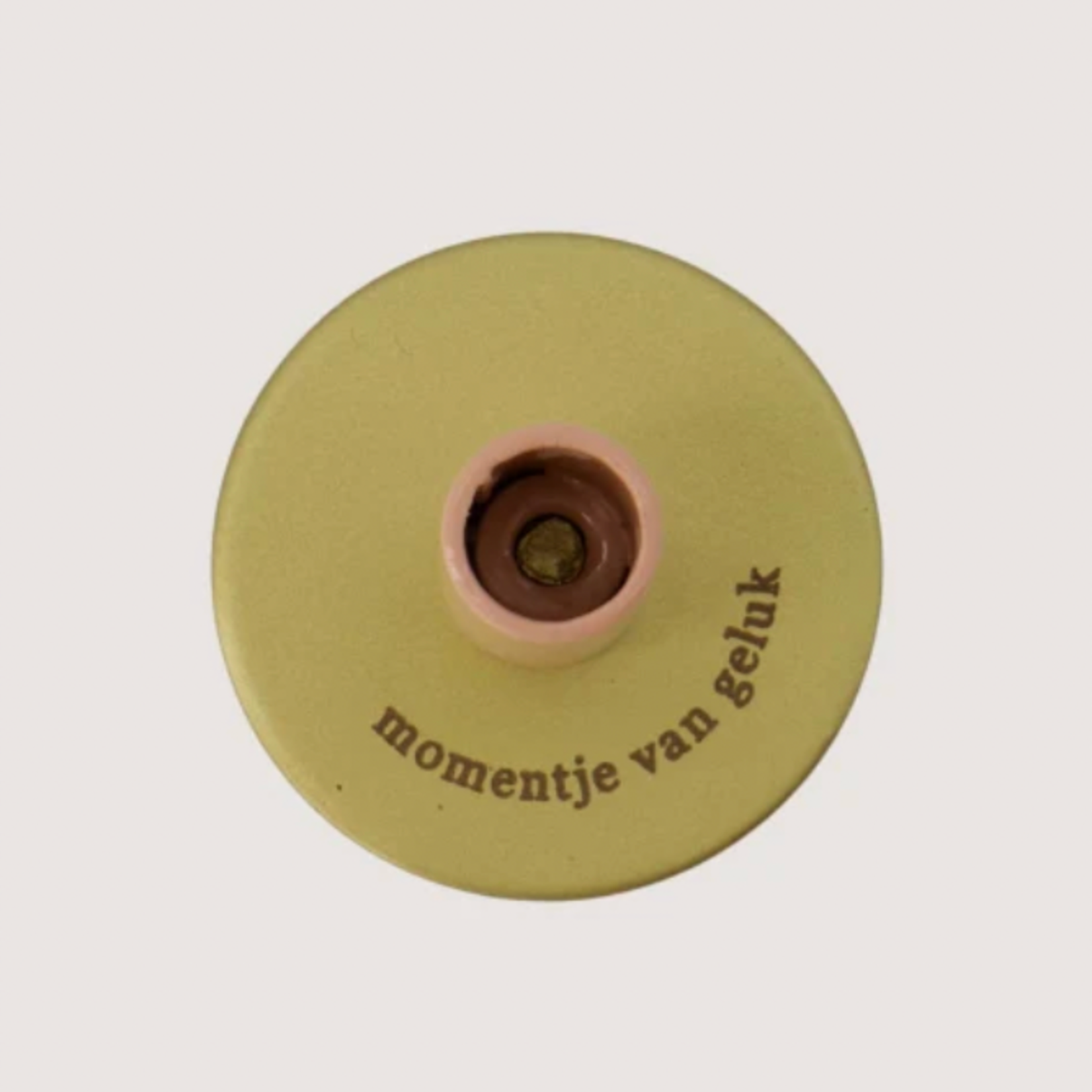 ZUSSS ZUSSS - Kandelaartje metaal momentje van geluk goud/roze