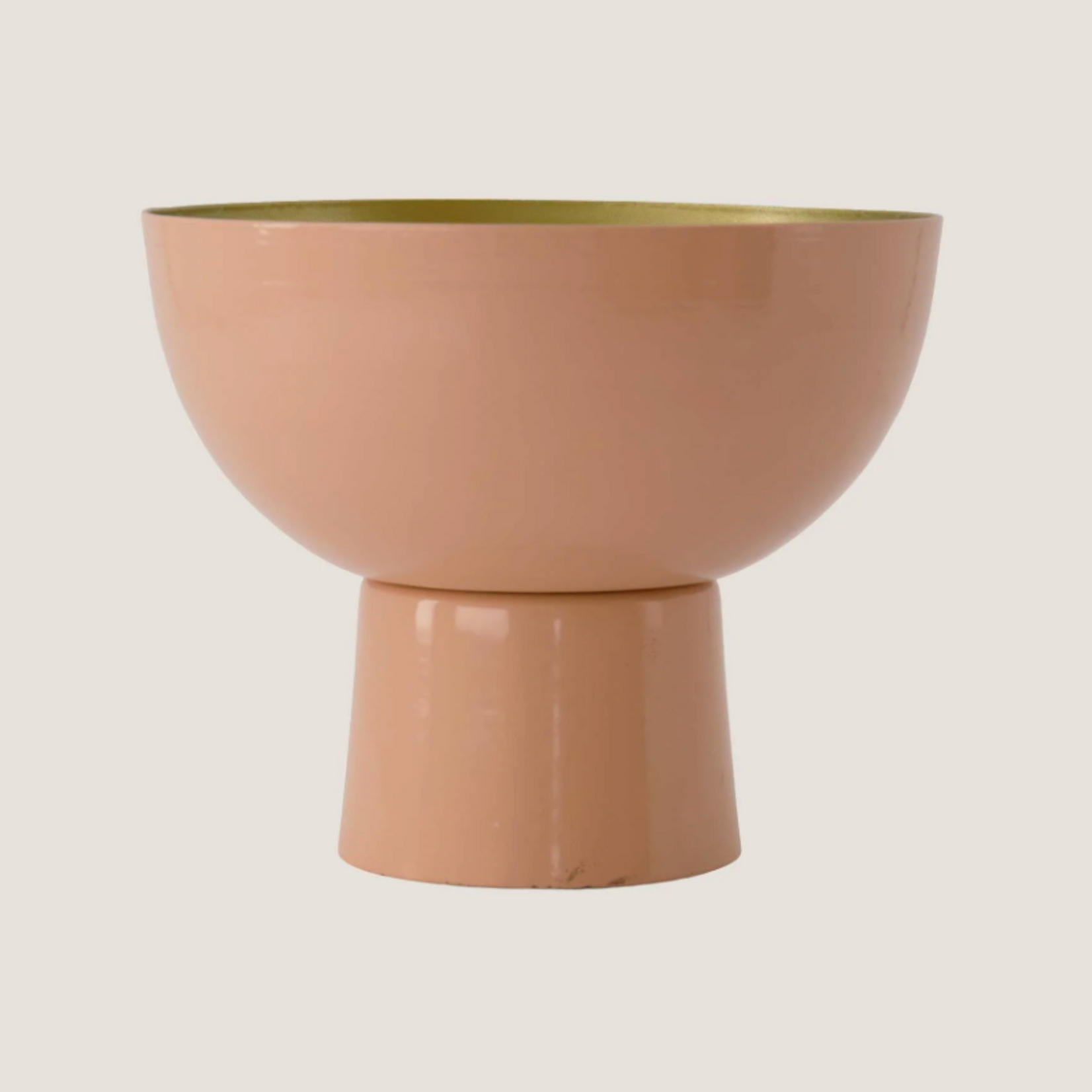 ZUSSS ZUSSS - Schaal op voet metaal roze/goud