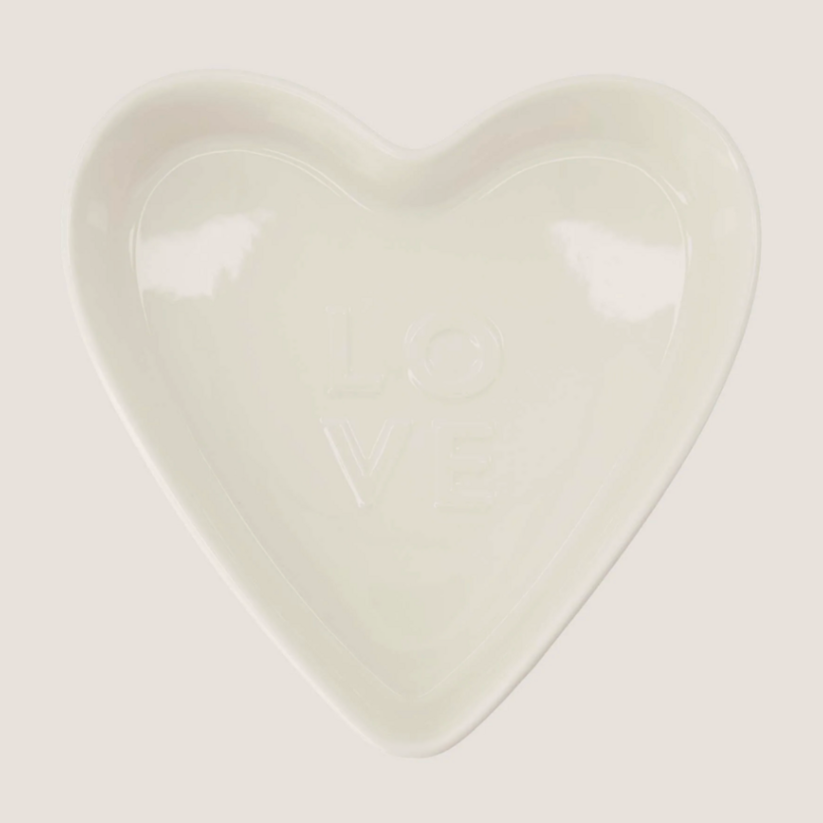 ZUSSS ZUSSS - Ovenschaal keramiek hartvorm love groot wit