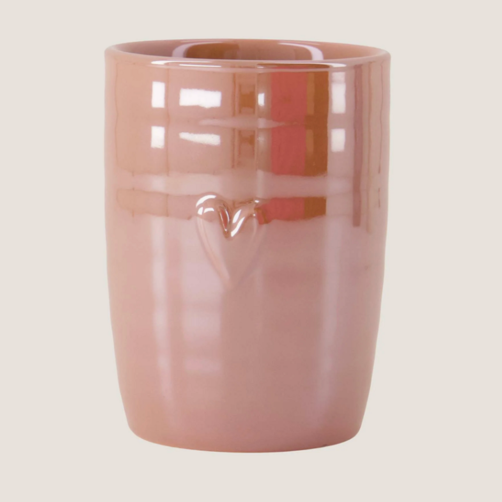 ZUSSS ZUSSS - Koffiemok parelmoer hartje roze