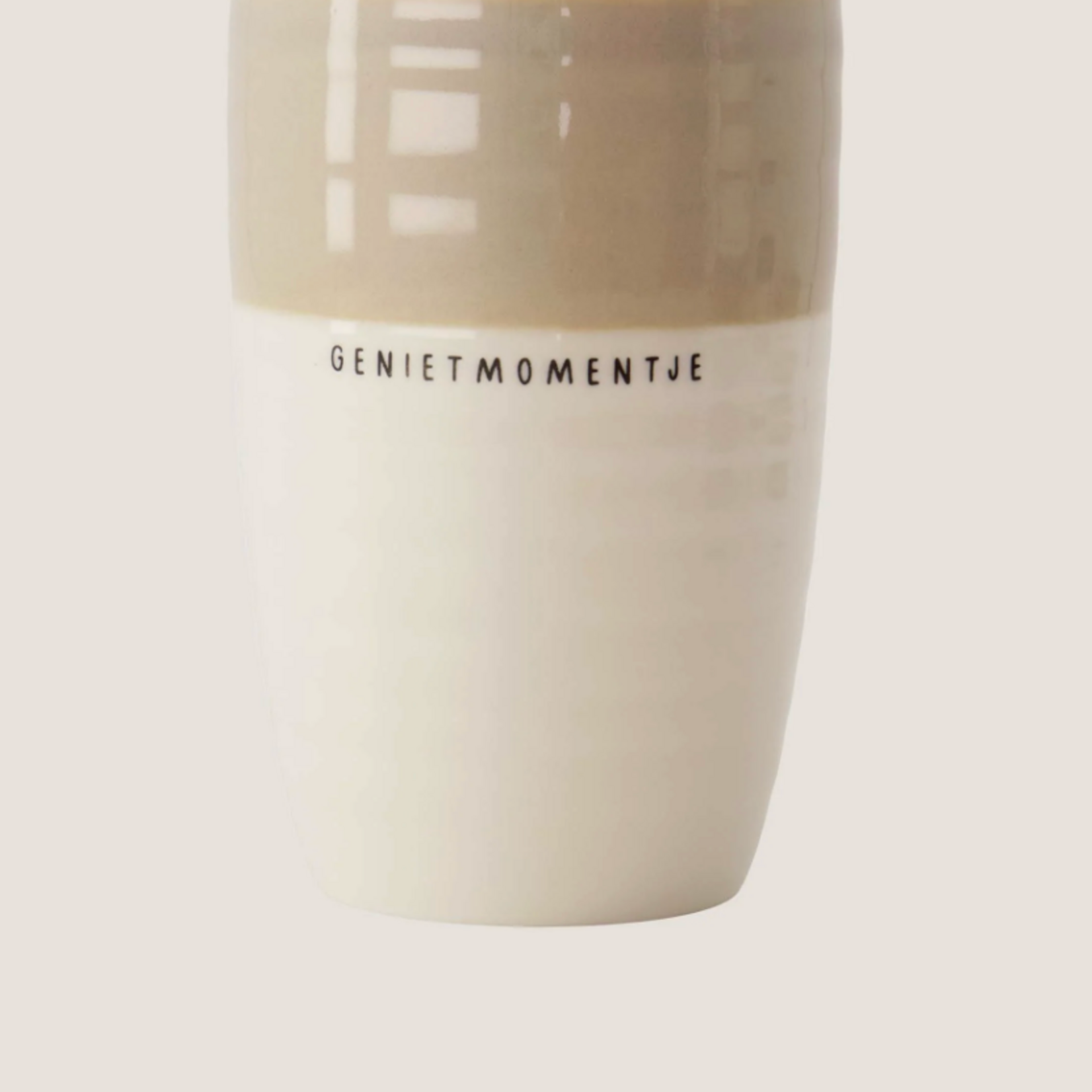 ZUSSS ZUSSS - Mok L genietmomentje wit/ zand