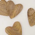 ZUSSS ZUSSS - Set van 4 onderzetters hart naturel