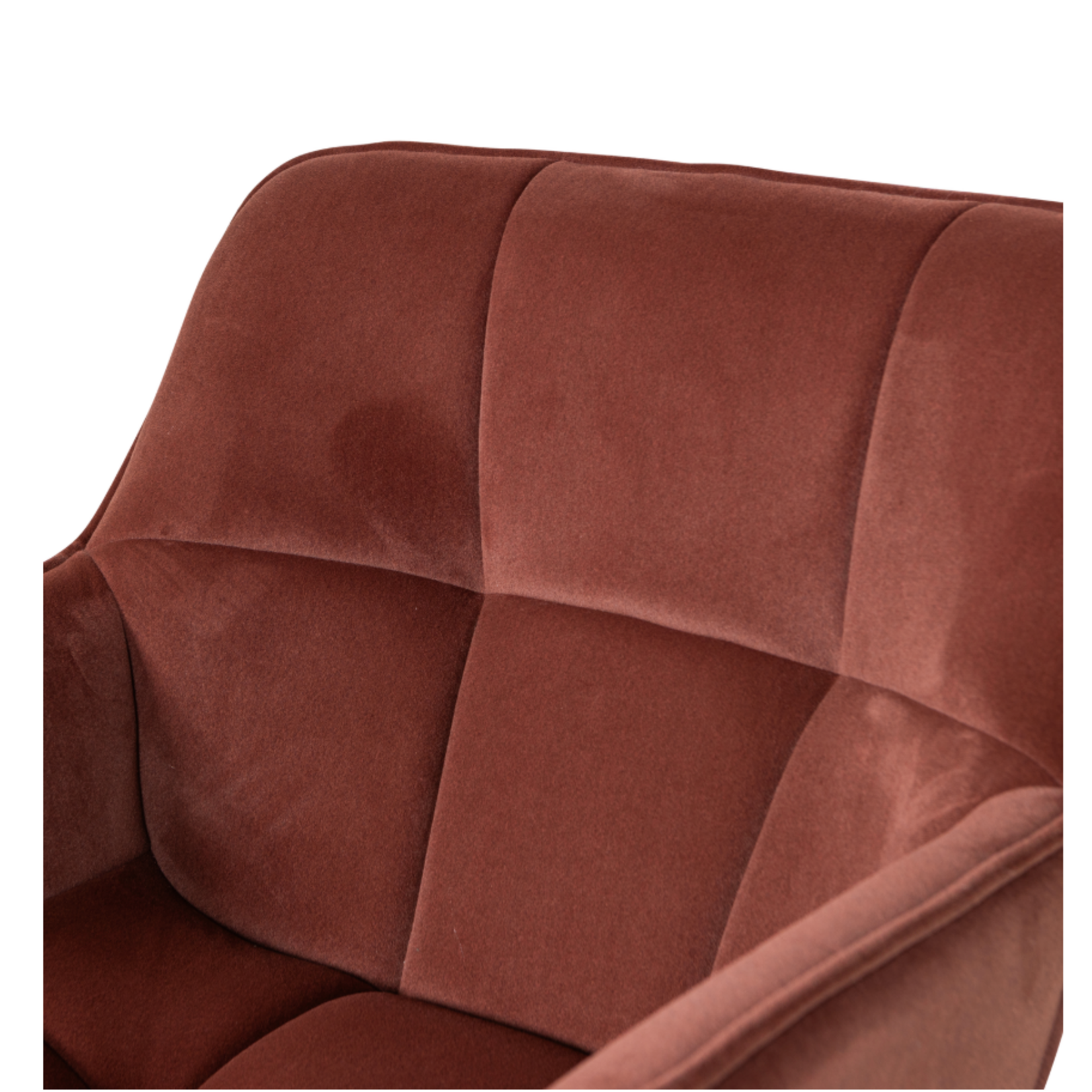 WOOOD EXCLUSIVE WOOOD - Wibo draaifauteuil mat fluweel bruin rood