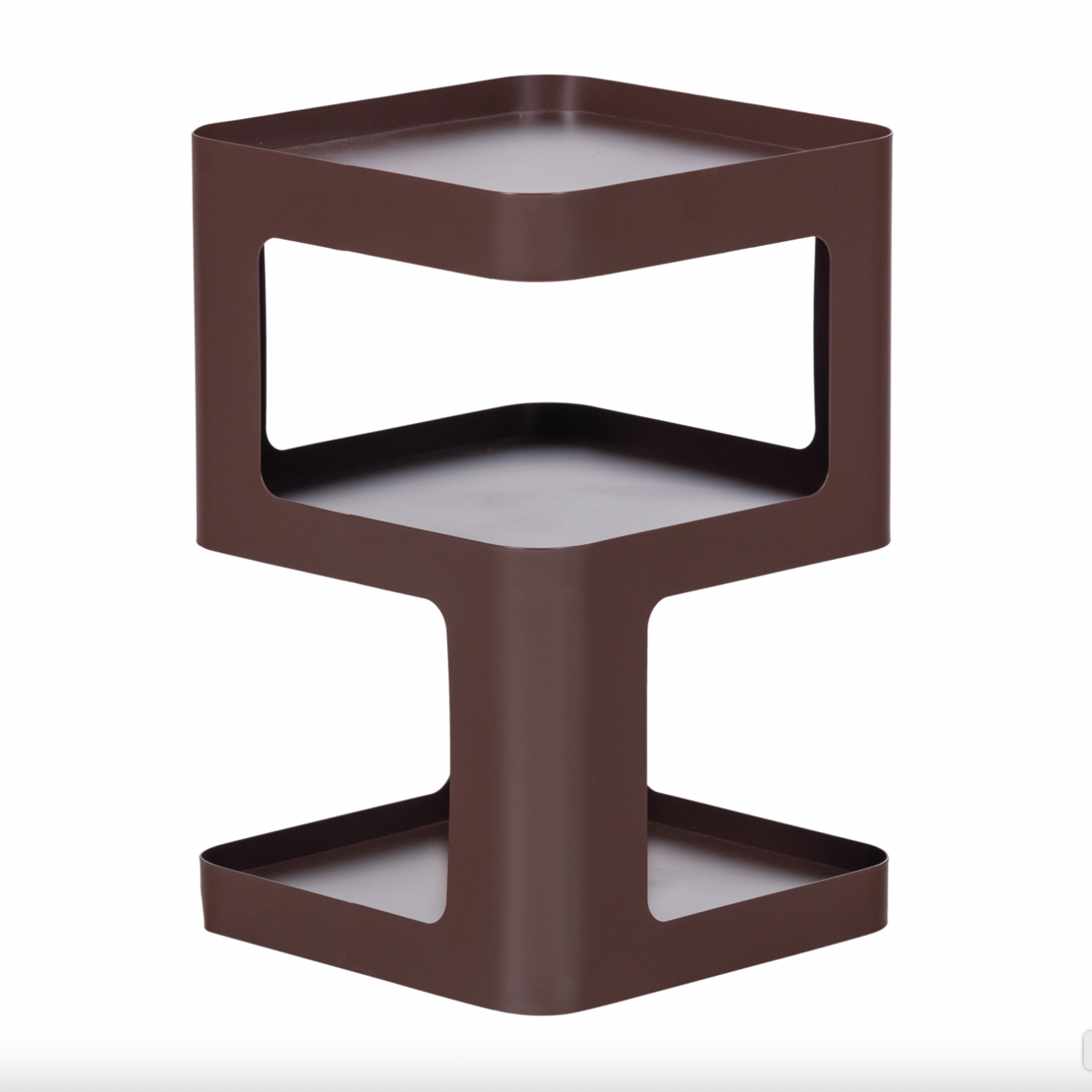 WOOOD EXCLUSIVE WOOOD - Riv bijzettafel/nachtkastje metaal paars/bruin