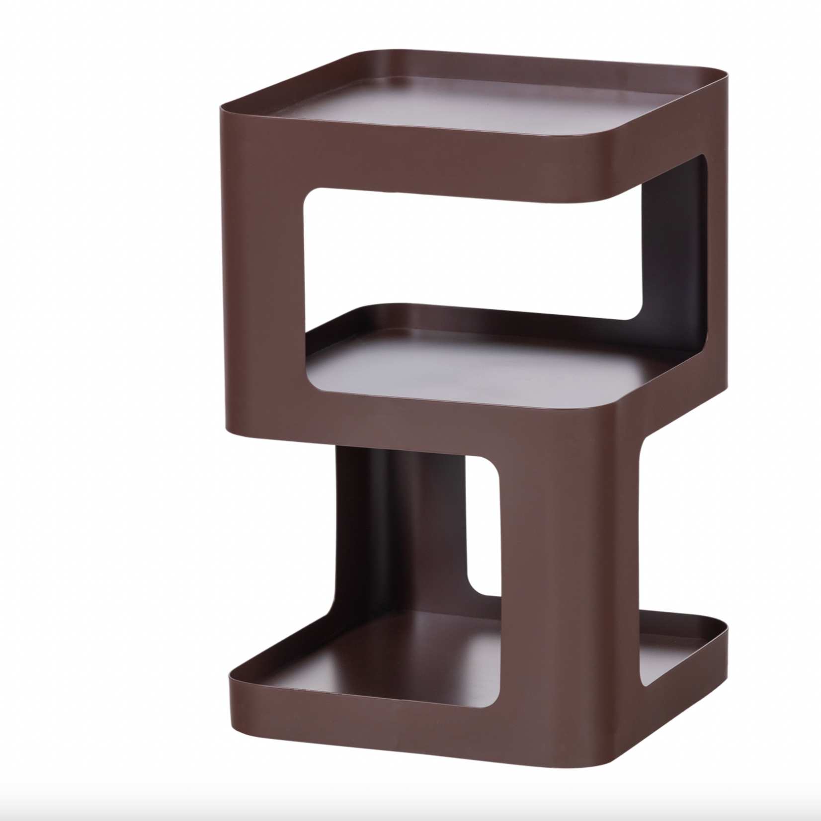 WOOOD EXCLUSIVE WOOOD - Riv bijzettafel/nachtkastje metaal paars/bruin
