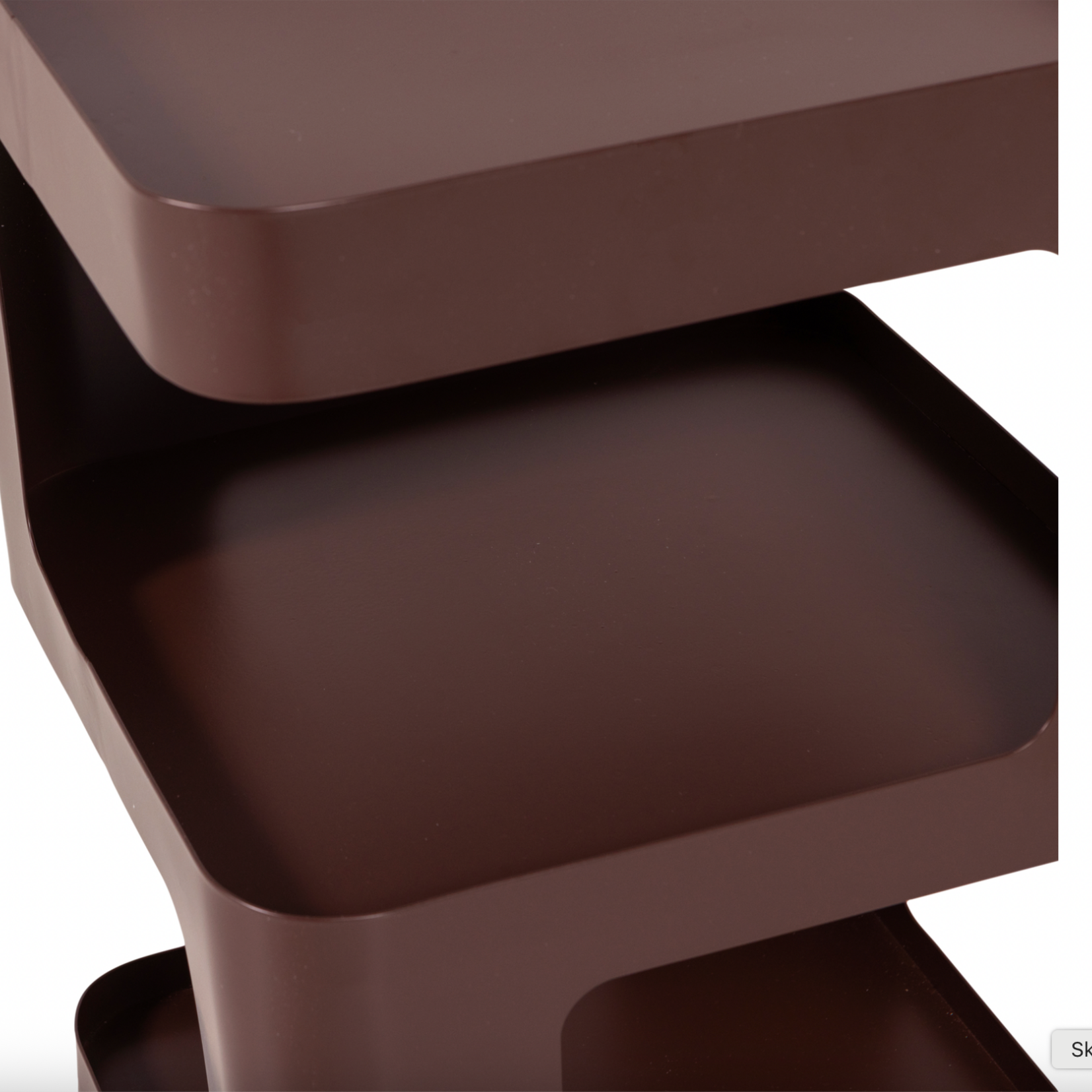 WOOOD EXCLUSIVE WOOOD - Riv bijzettafel/nachtkastje metaal paars/bruin