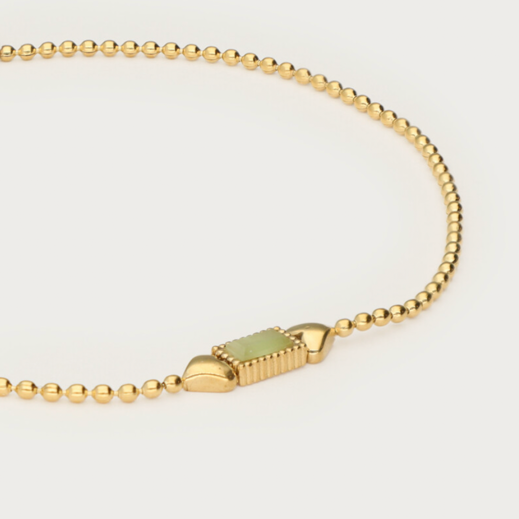 MY JEWELLERY MY JEWELLERY - Armband goud met mint groene steen