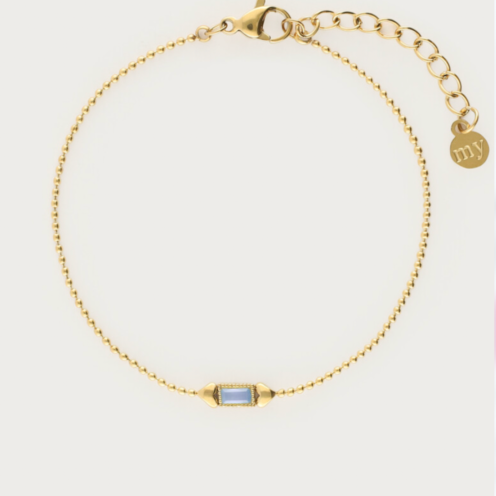 MY JEWELLERY MY JEWELLERY - Armband goud met lavendel kleurige  steen