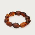 MY JEWELLERY MY JEWELLERY - Bruine armband met ovalen kralen