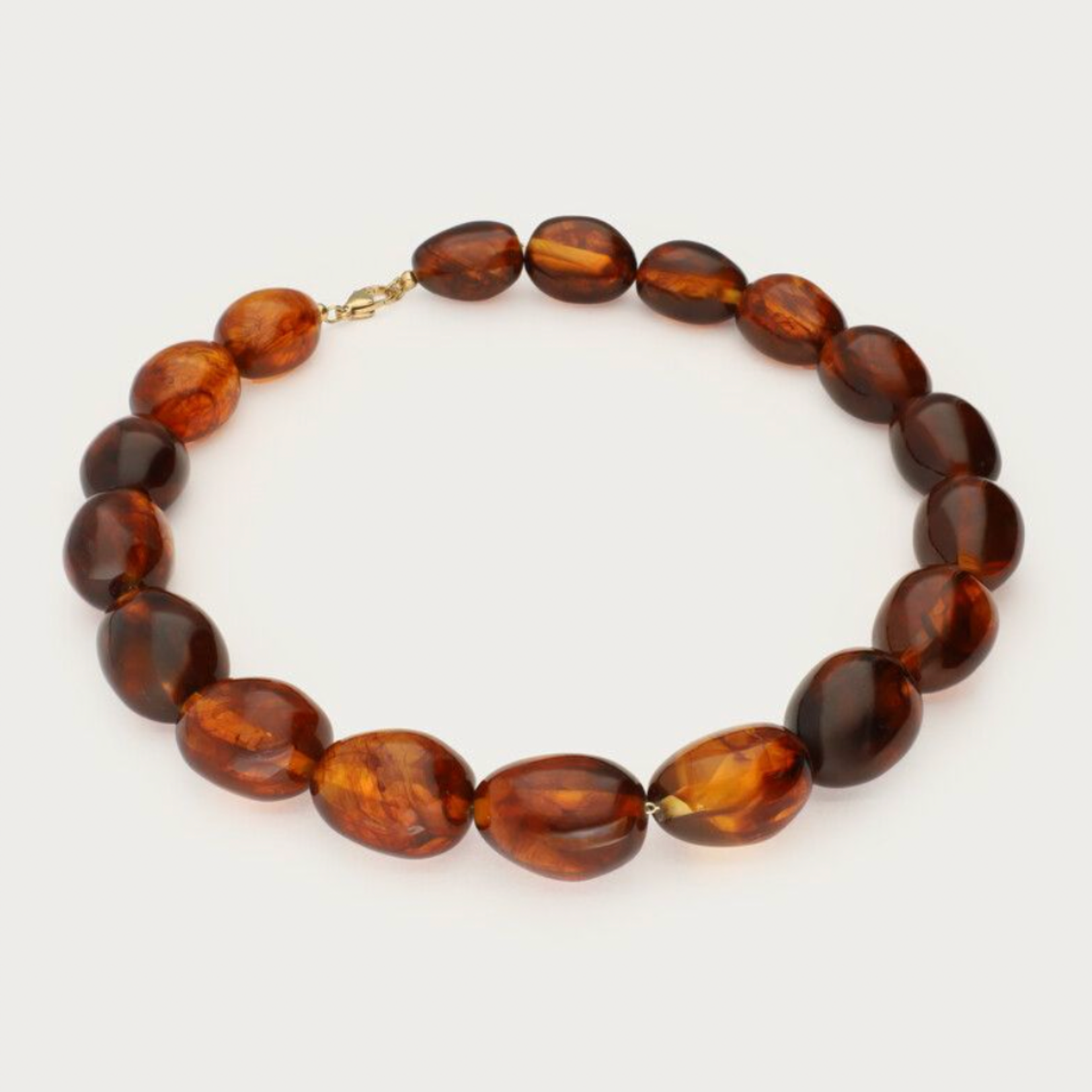 MY JEWELLERY MY JEWELLERY - Bruine ketting met statement ovalen kralen