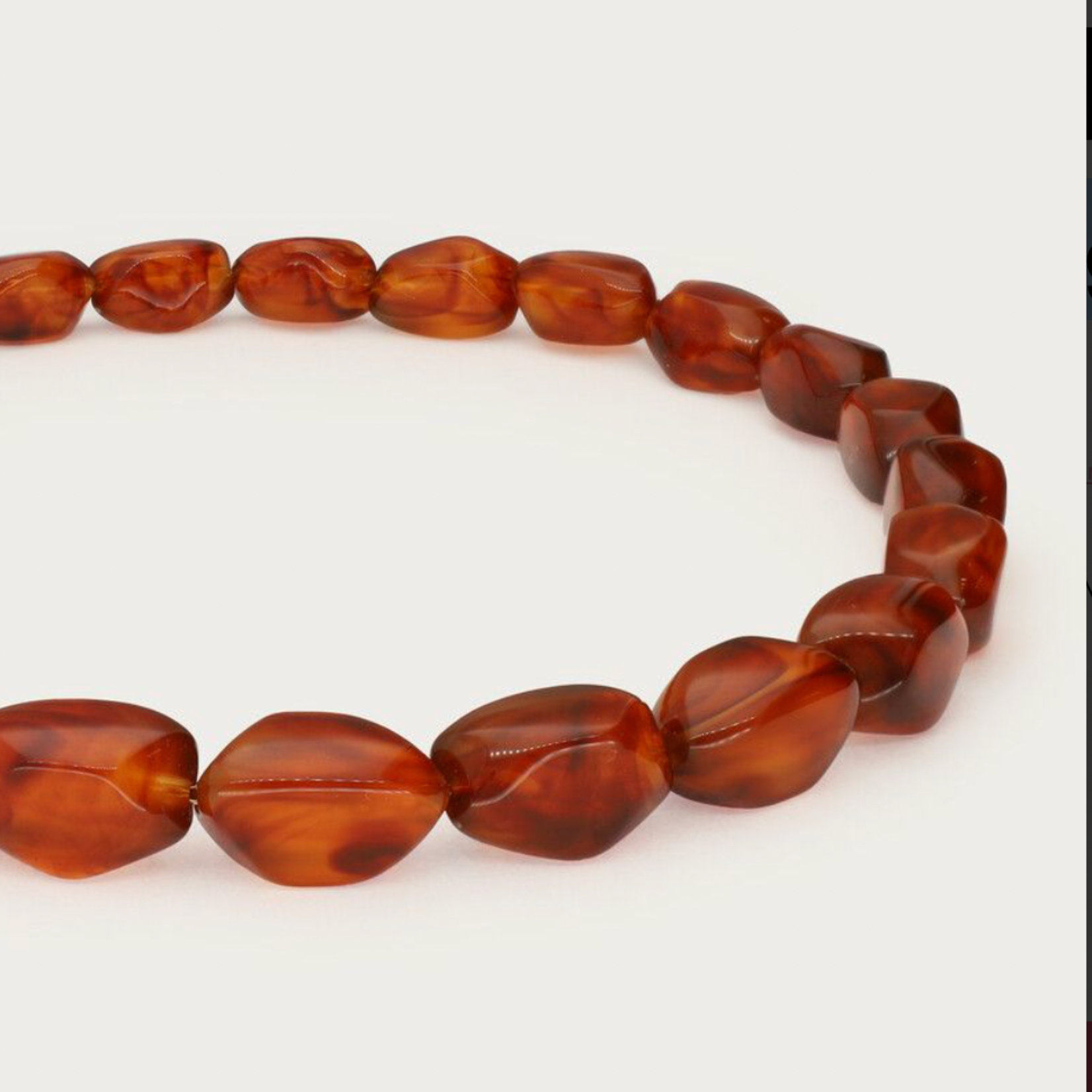 MY JEWELLERY MY JEWELLERY - Bruine ketting met ovalen kralen