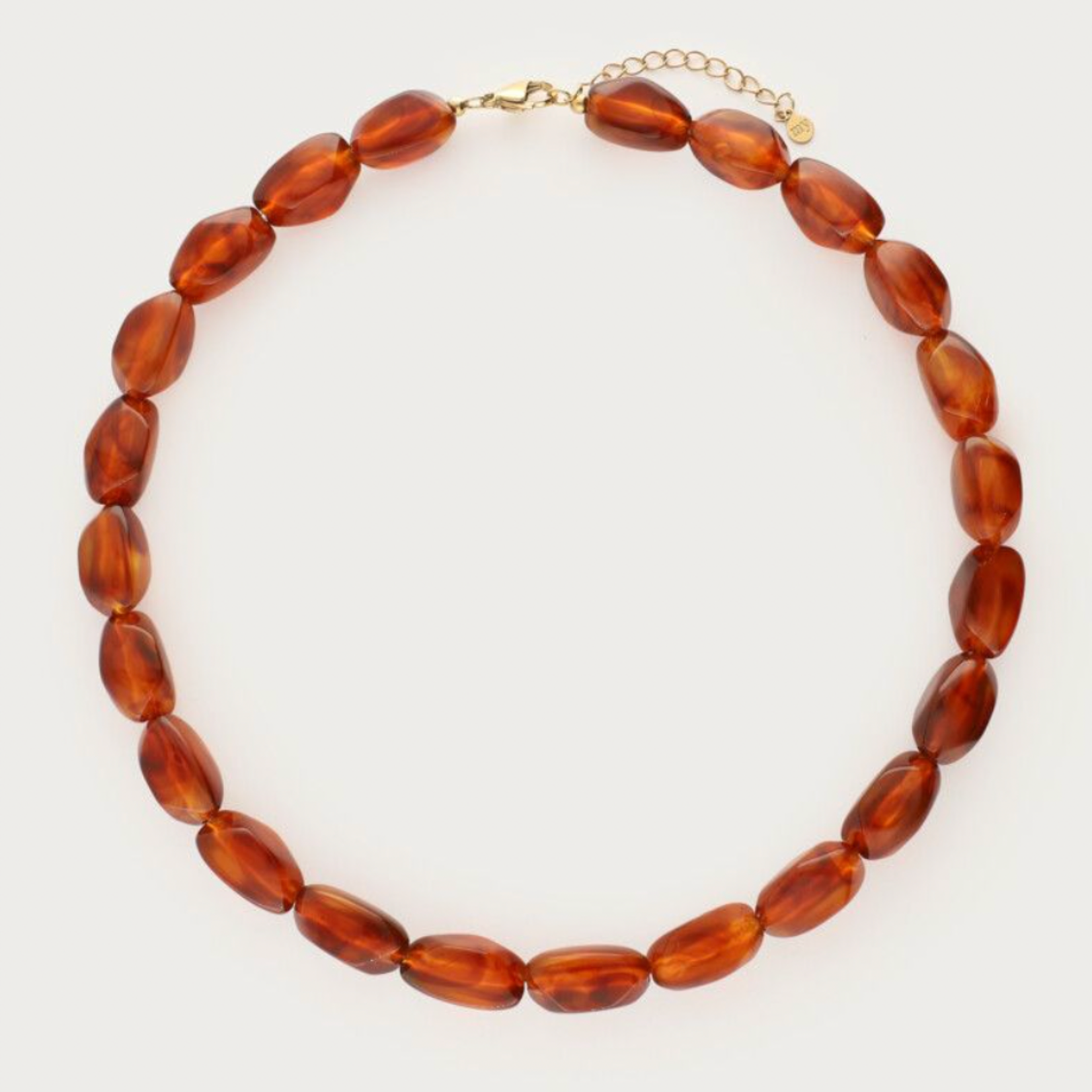 MY JEWELLERY MY JEWELLERY - Bruine ketting met ovalen kralen