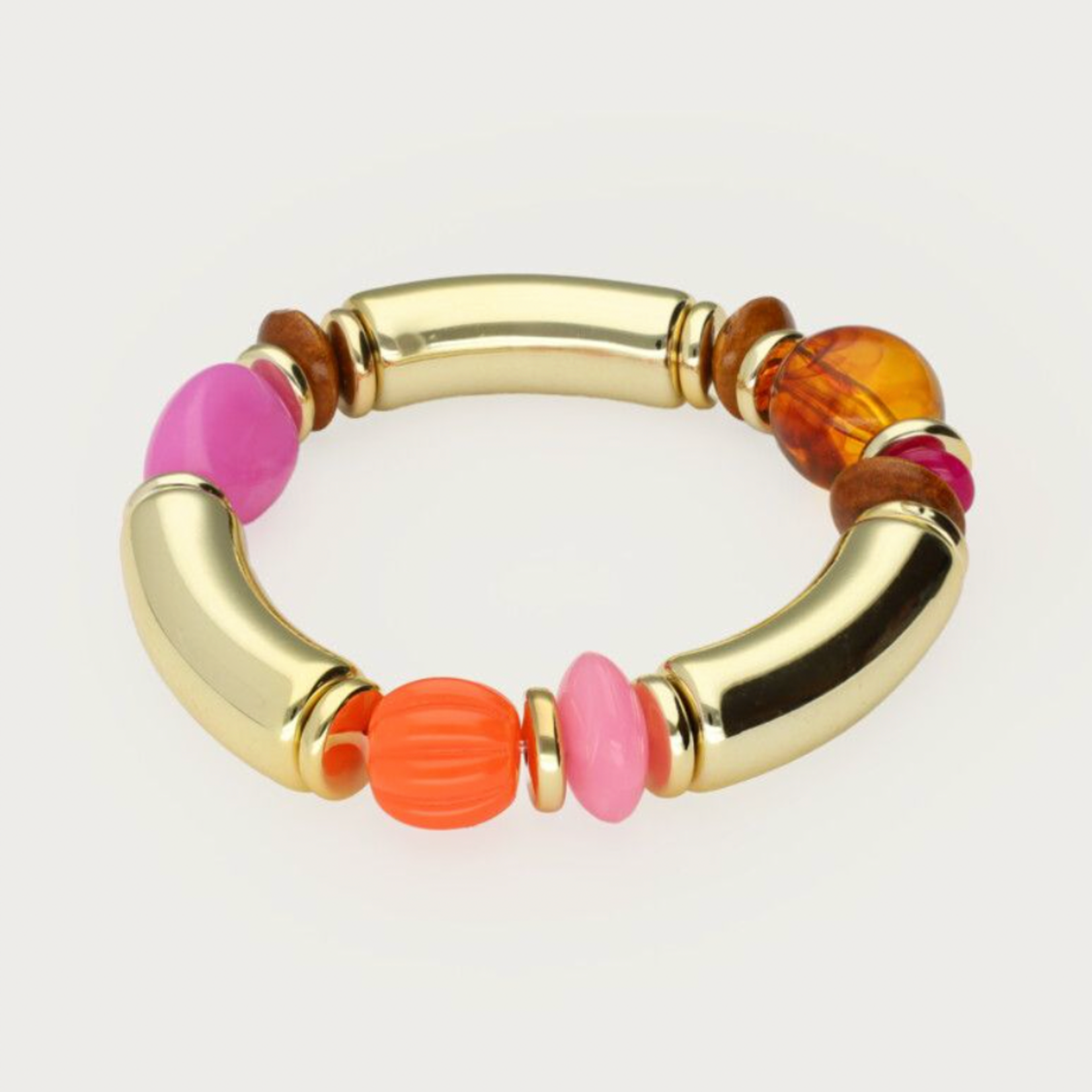 MY JEWELLERY MY JEWELLERY - Multikleur statement elastieken kralenarmband