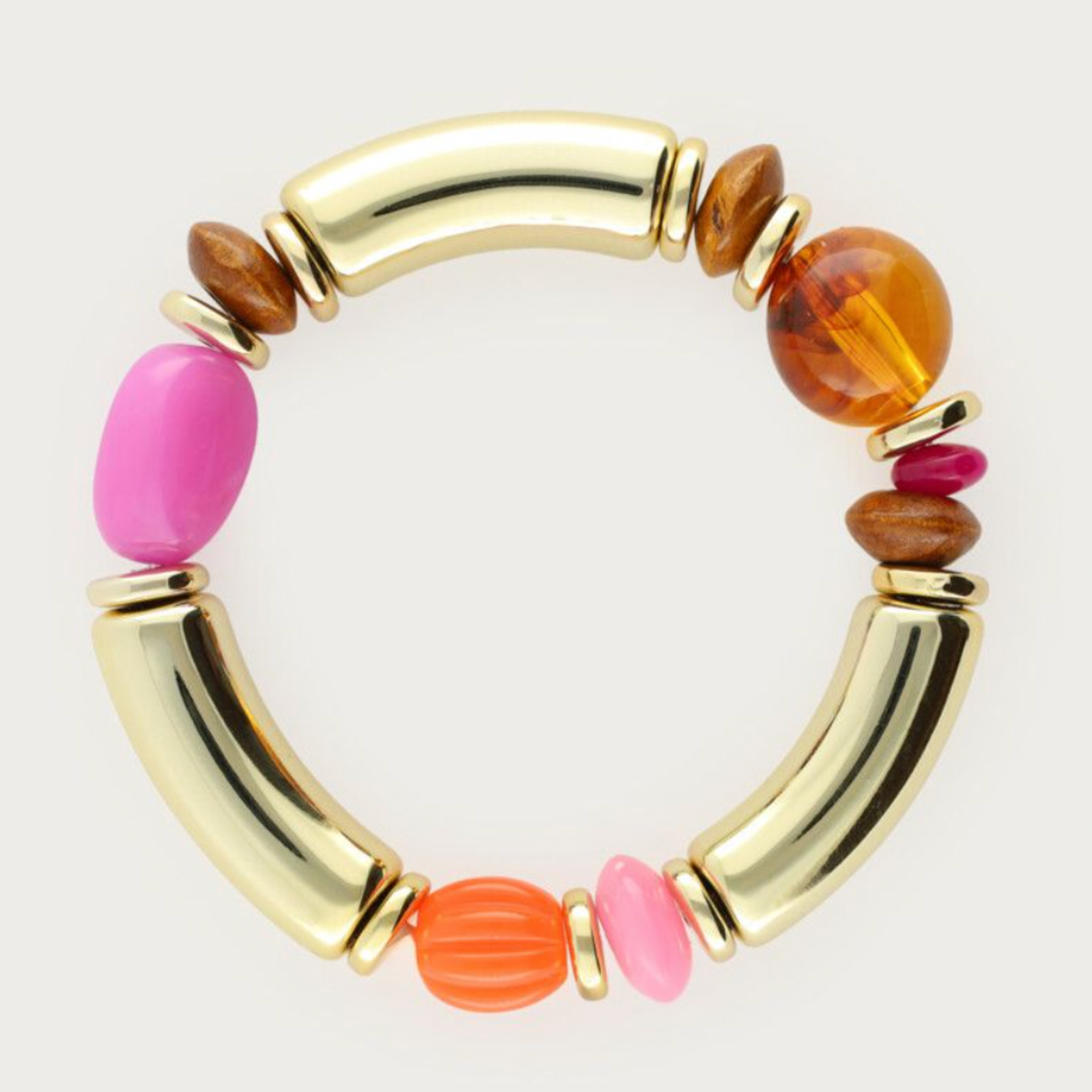 MY JEWELLERY MY JEWELLERY - Multikleur statement elastieken kralenarmband