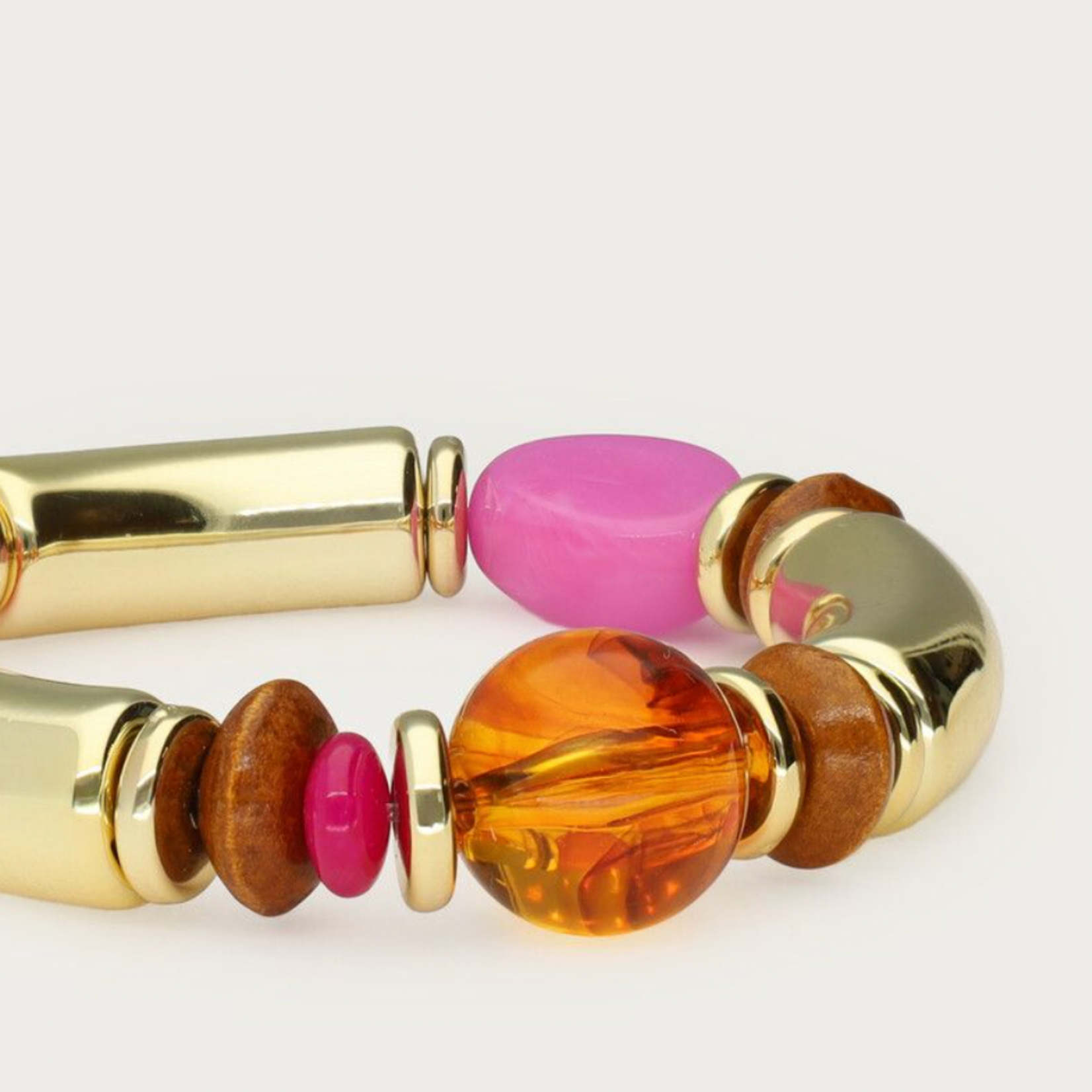 MY JEWELLERY MY JEWELLERY - Multikleur statement elastieken kralenarmband