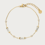 MY JEWELLERY MY JEWELLERY - Minimalistische armband vierkant met strass goud