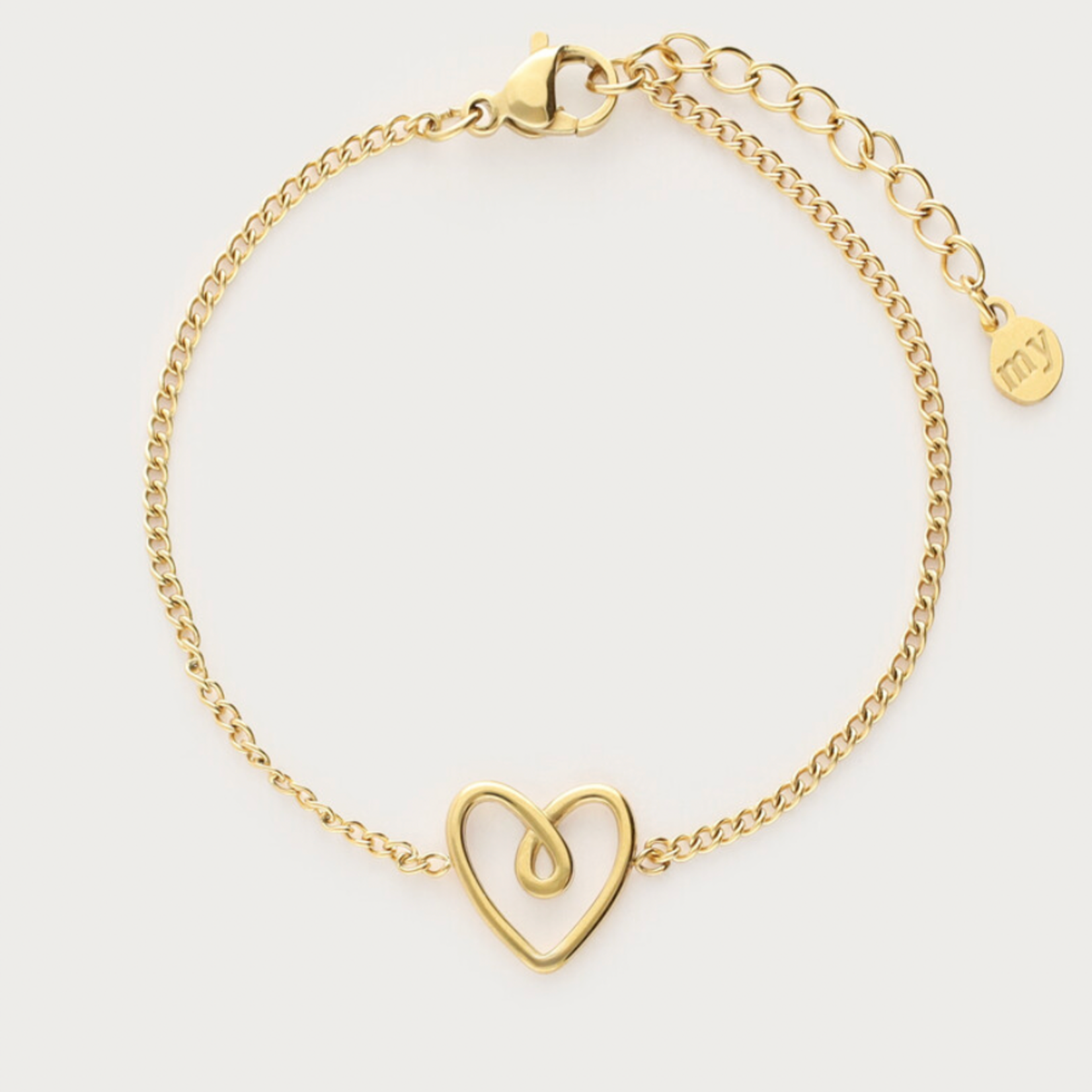 MY JEWELLERY MY JEWELLERY - Minimalistische armband met verbonden hartje goud