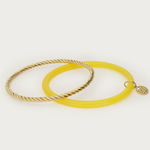 MY JEWELLERY MY JEWELLERY - Gele met gouden dunne bangle set