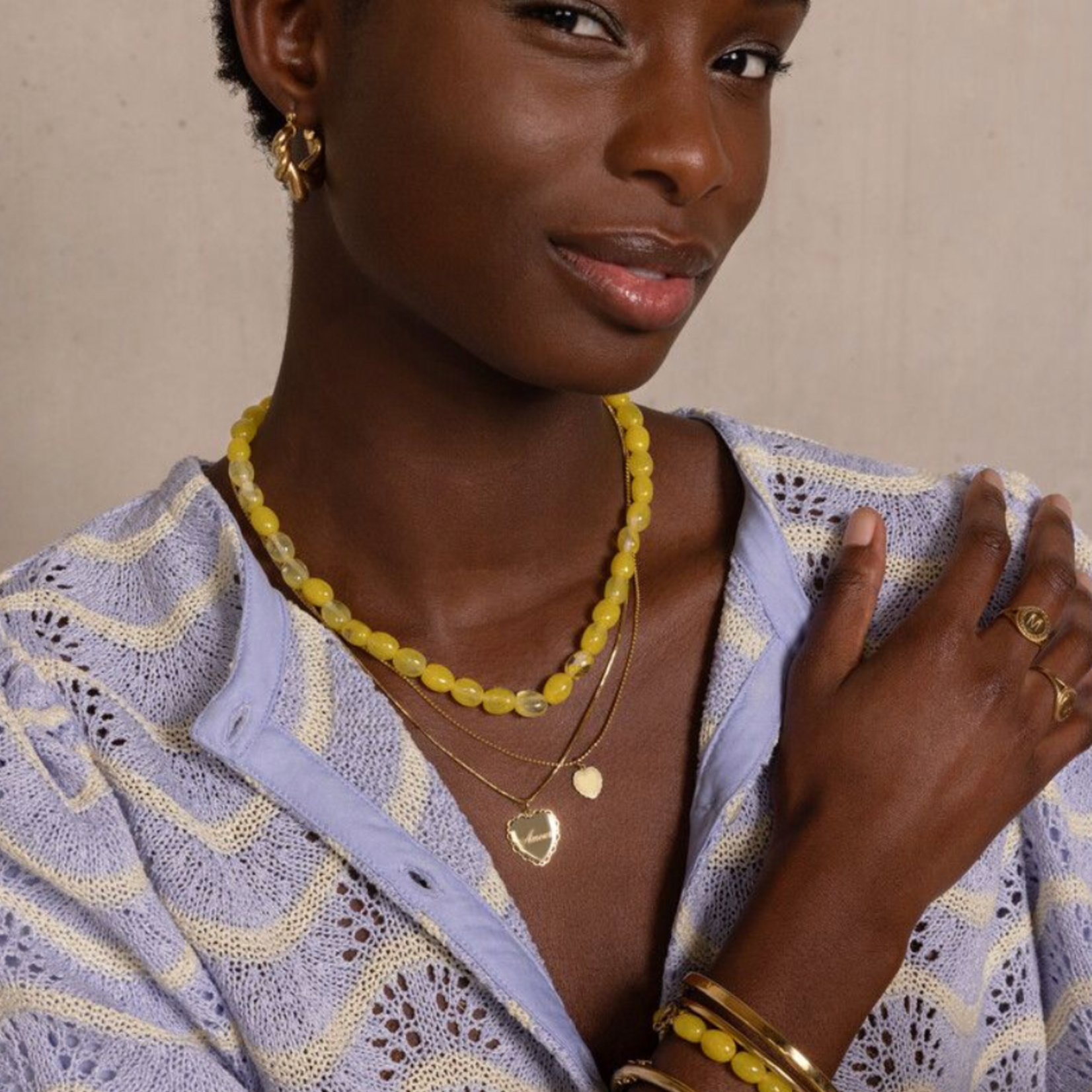 MY JEWELLERY MY JEWELLERY - Gele kralenarmband