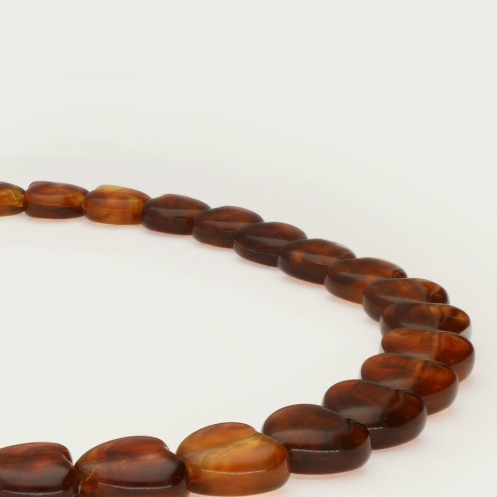 MY JEWELLERY MY JEWELLERY - Bruine smalle hartjes kralenketting