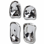 HKLIVING HKLIVING - Glazen sculptuur, chroom set van 4 AWX0014