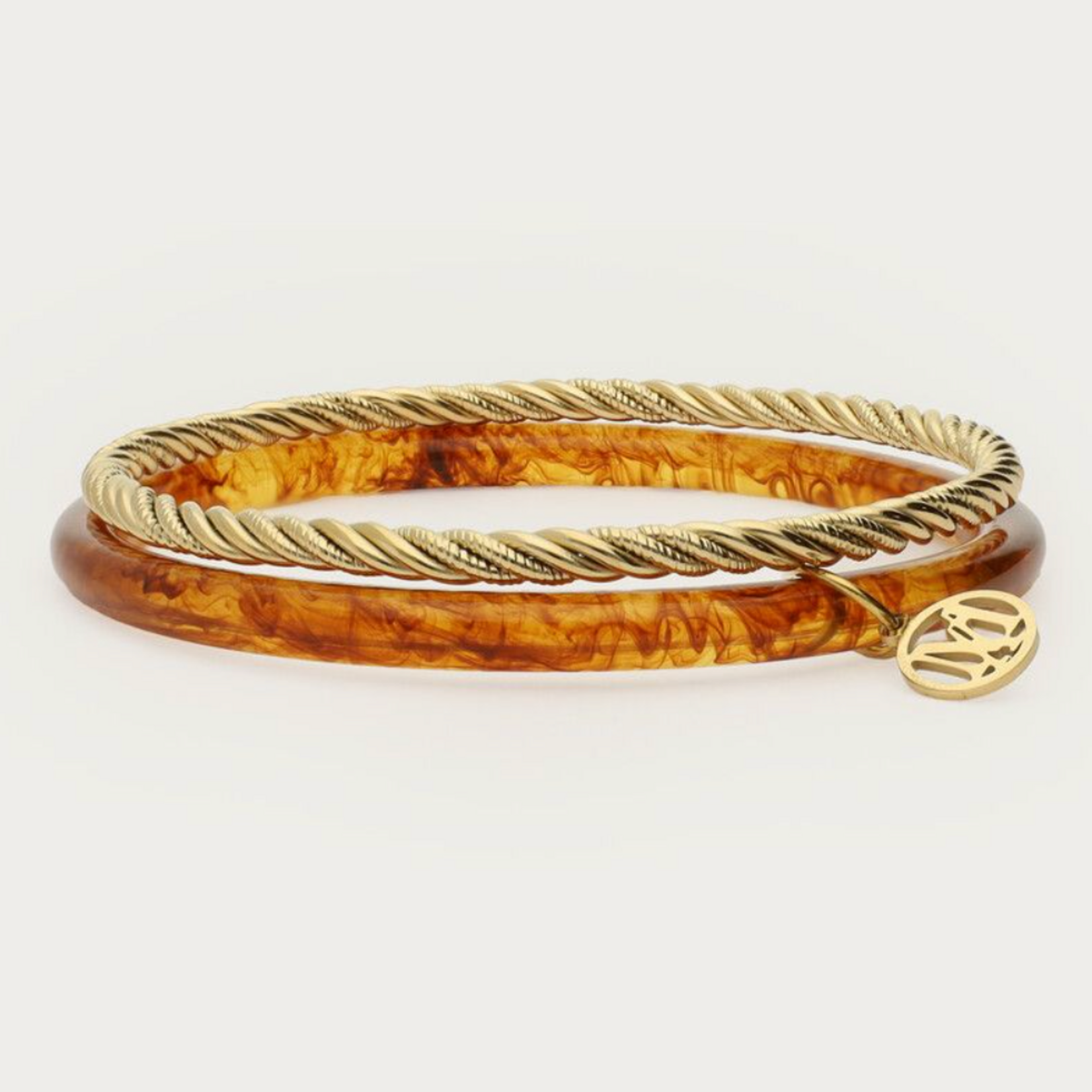 MY JEWELLERY MY JEWELLERY - Bruine dunne bangle set