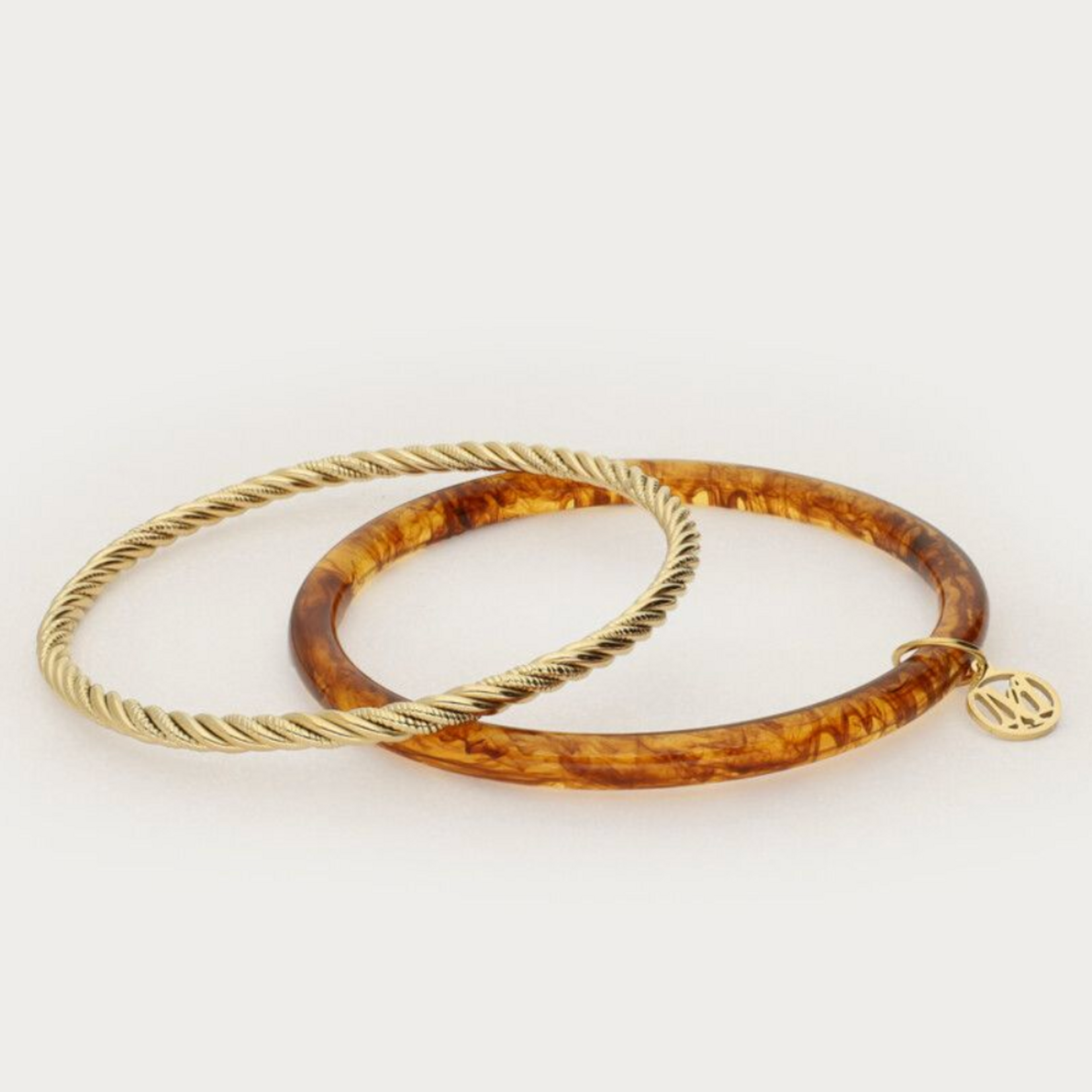 MY JEWELLERY MY JEWELLERY - Bruine dunne bangle set