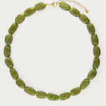 MY JEWELLERY MY JEWELLERY - Groene statement ketting met ovalen kralen