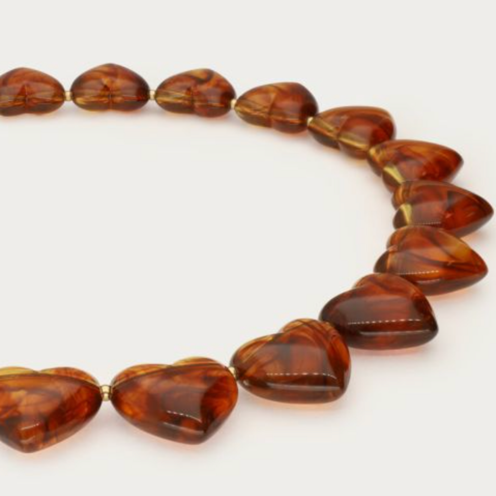 MY JEWELLERY MY JEWELLERY - Bruine statement ketting met hartjes