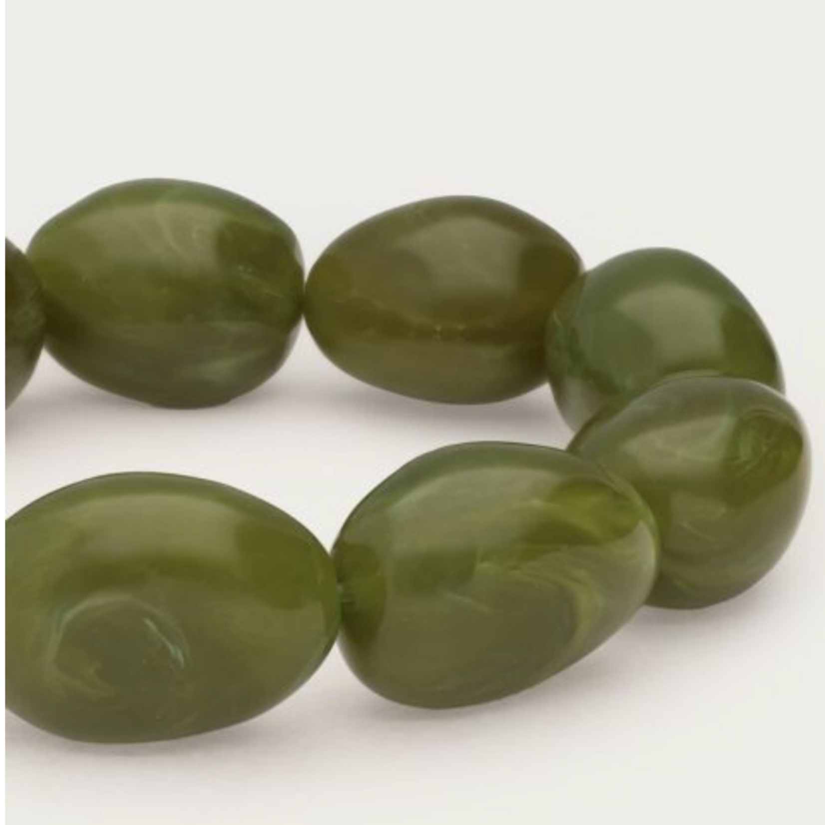 MY JEWELLERY MY JEWELLERY - Donkergroene statement armband met kralen