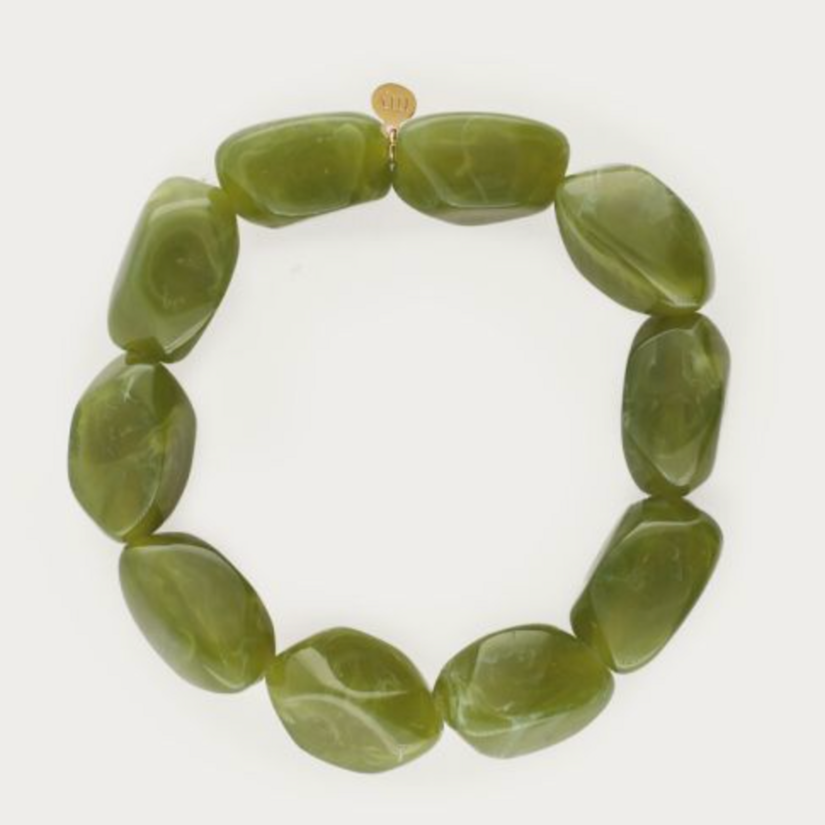 MY JEWELLERY MY JEWELLERY - Groene armband met ovalen kralen