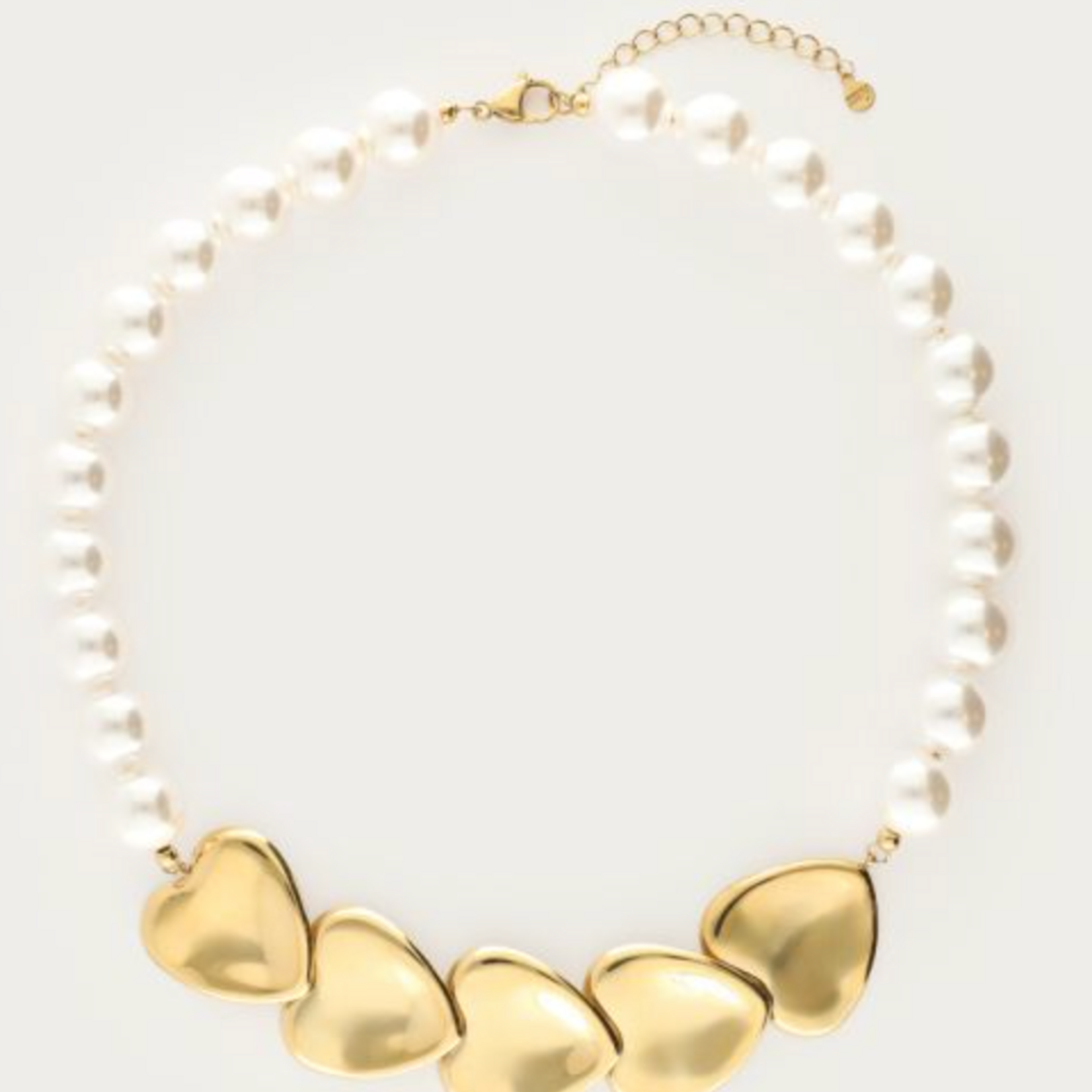 MY JEWELLERY MY JEWELLERY - Statement ketting met imitatieparels en hartjes