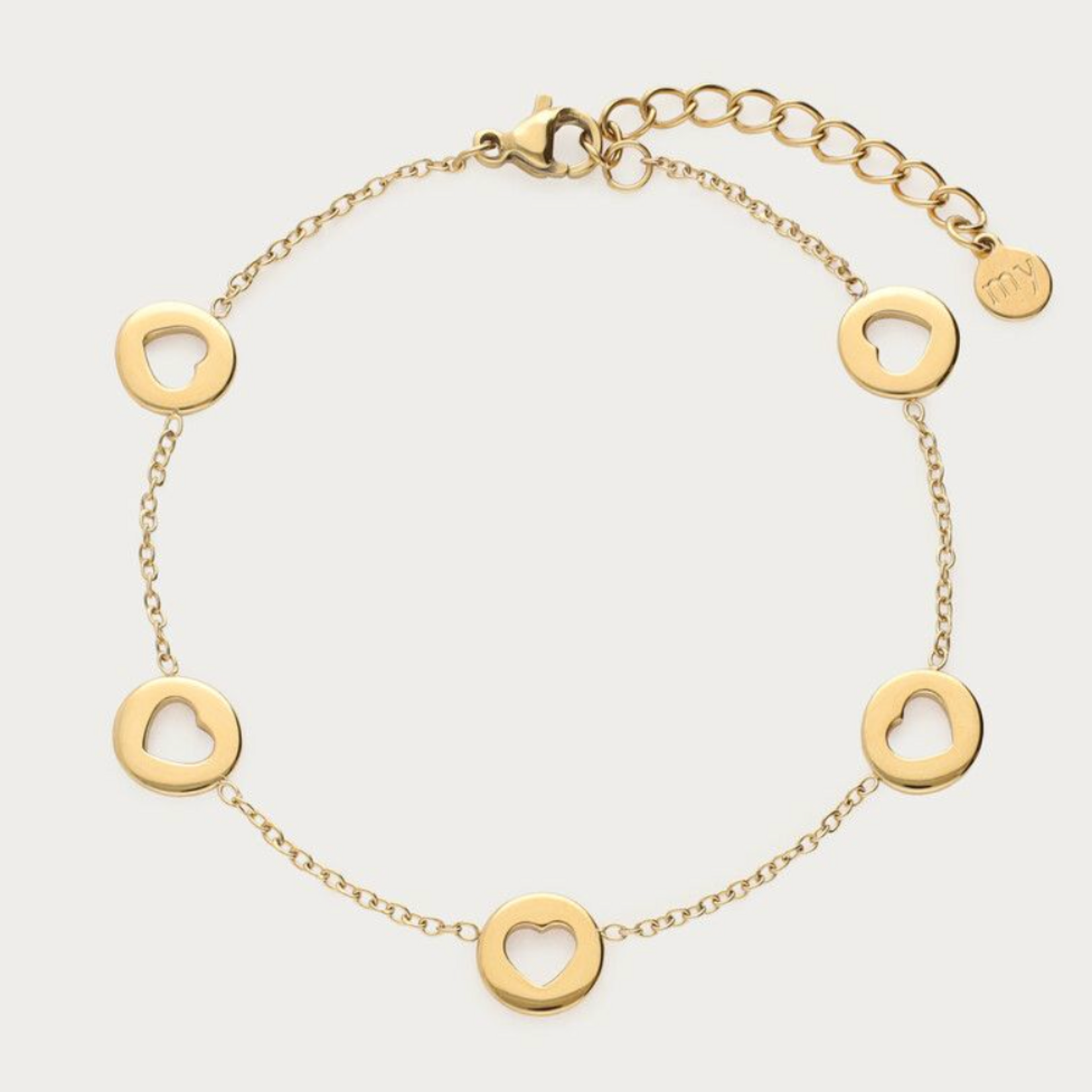 MY JEWELLERY MY JEWELLERY - Love armband met open hartjes goud