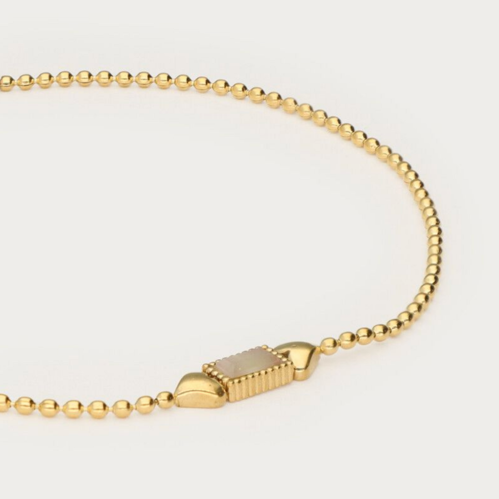 MY JEWELLERY MY JEWELLERY - Armband met peach steen goud